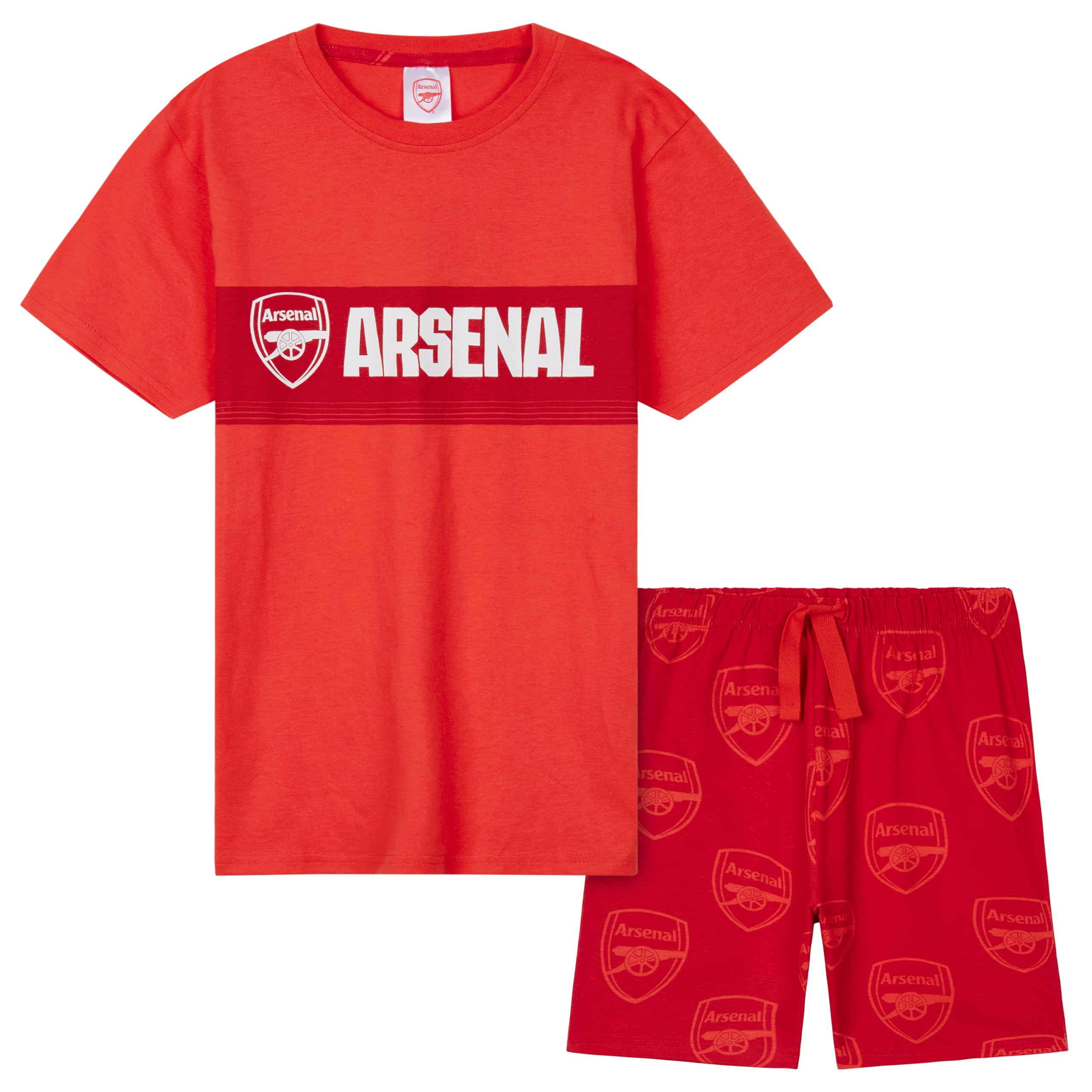 Get Trend Boys Red Aop Arsenal Arsenal F.c. Pyjamas Teens Short Football Pjs Set Breathable Nightwear Loungewear Jammies Sleepwear Gifts (5-6 Years, )