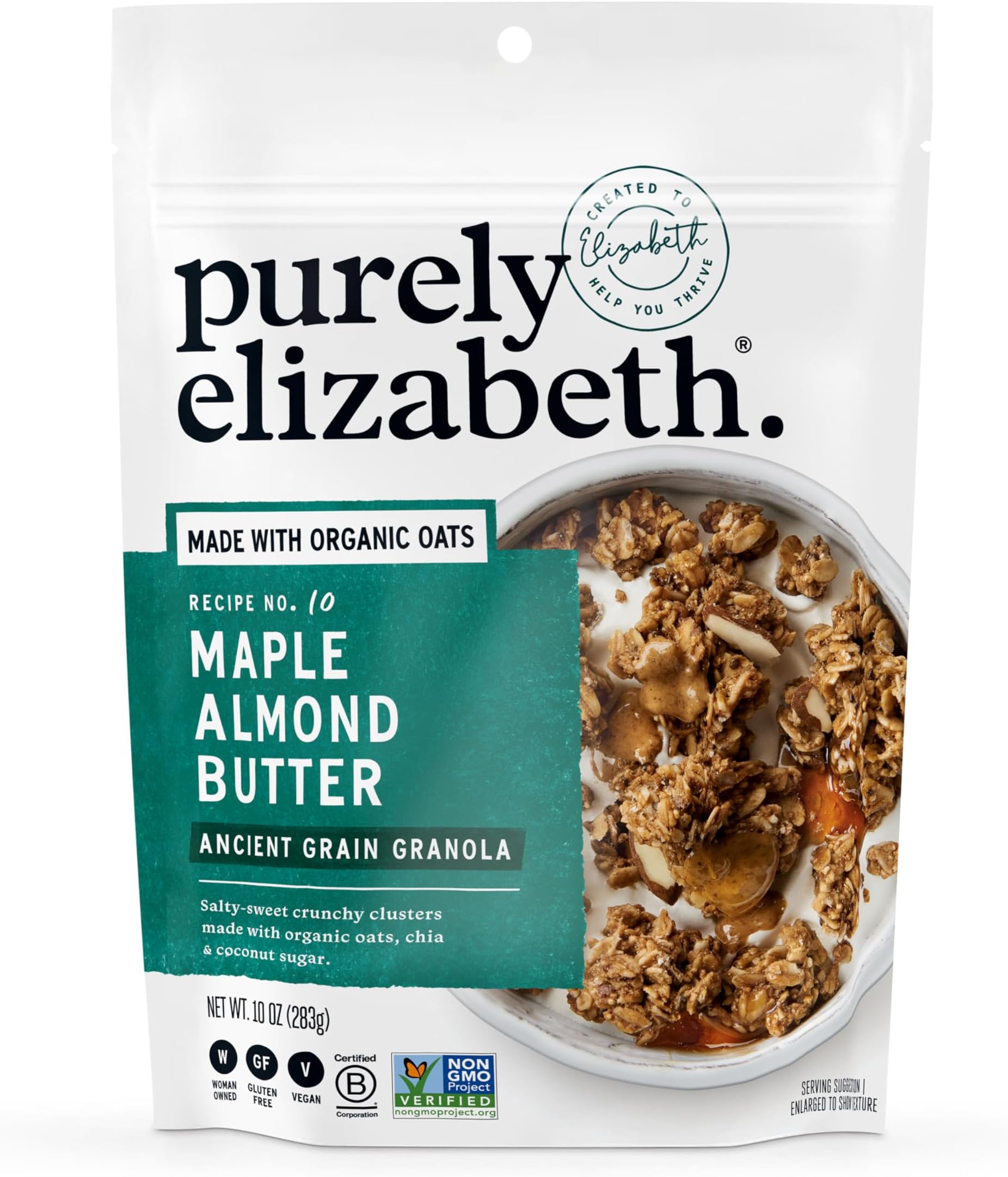 Purely Elizabeth, Granola Nut Butter Maple, 10 Ounce
