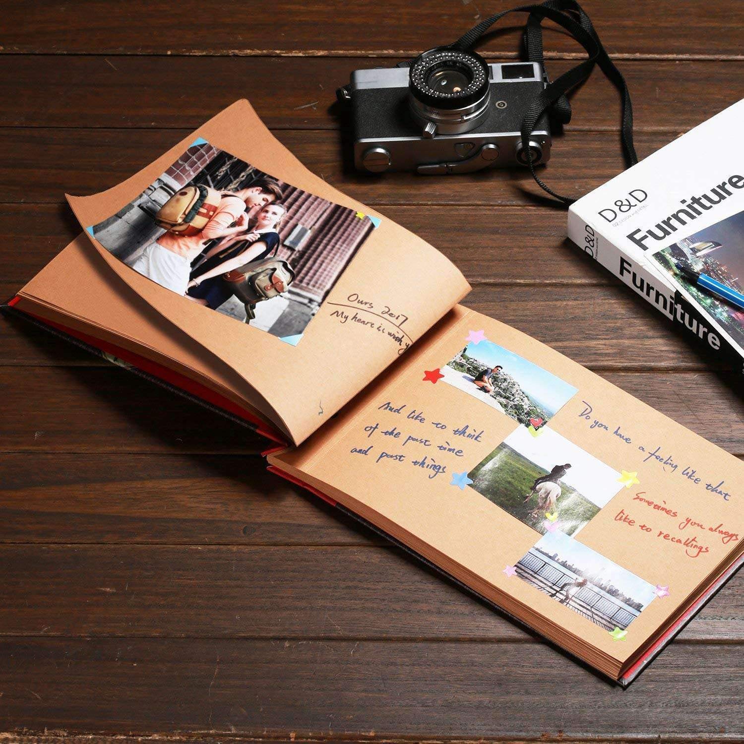 Album fotografici e Scrapbooking, Brown 29x19cm 40-Page Photo Album Scrapbook