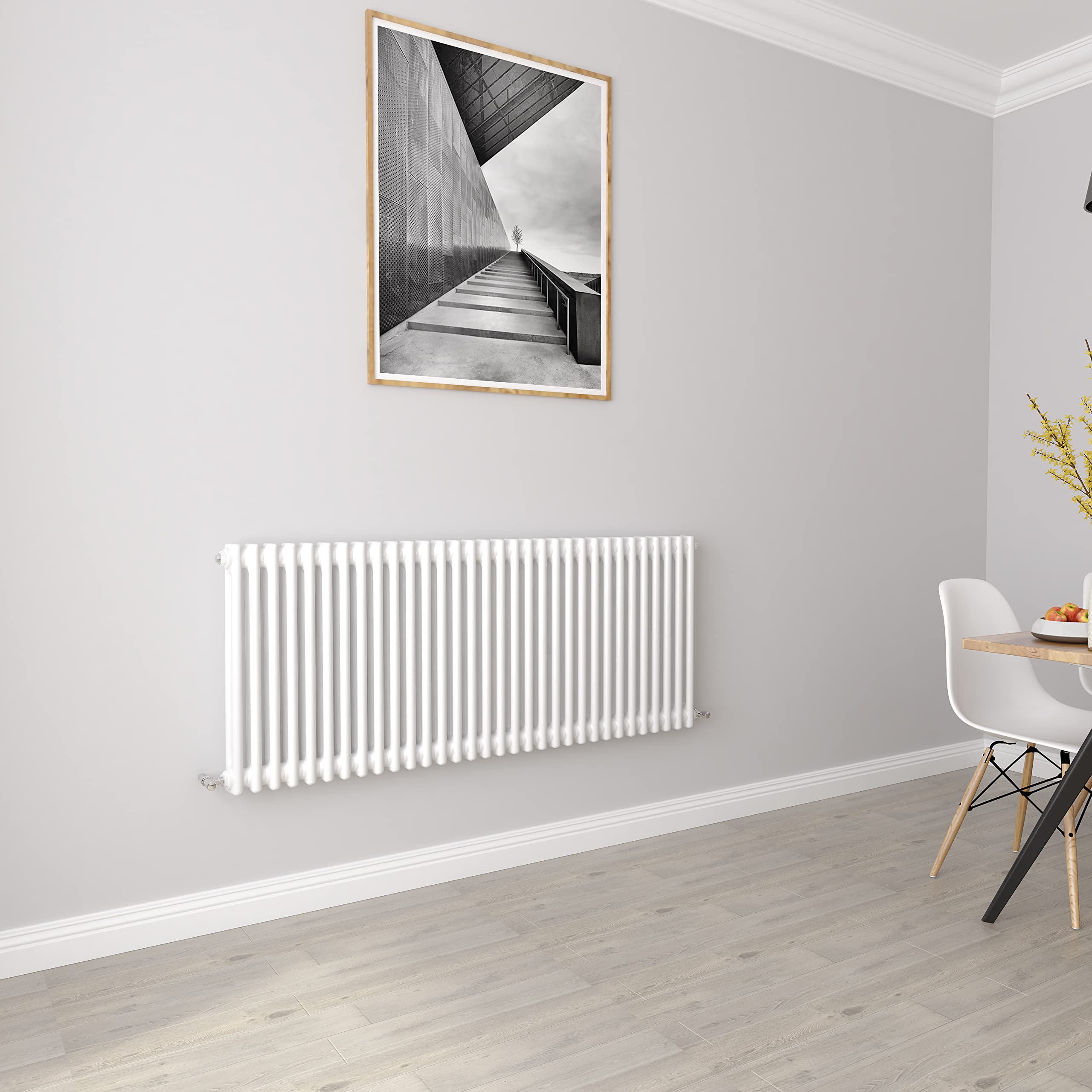 White radiators Horizontal 2 Column Rads Cast Iron Style Central Heating radiators for Bathroom,Living Room and Kitchen 600x1460mm โ image 1