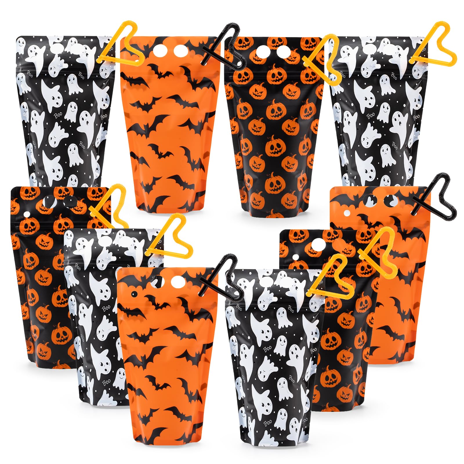 Pochettes plastique Halloween étanches pour éviter les verres renversés