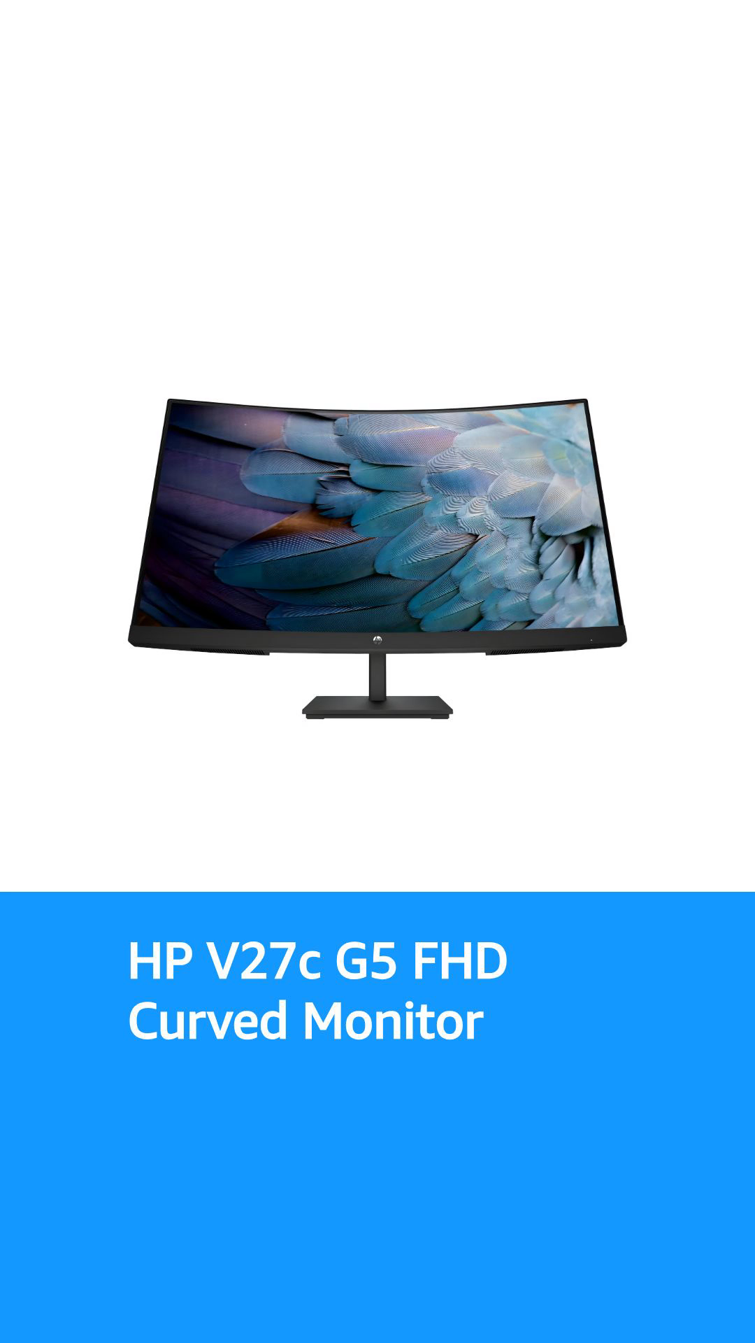 HP V27c G5 FHD Curved Monitor, Full HD Display (1920 x 1080), VA