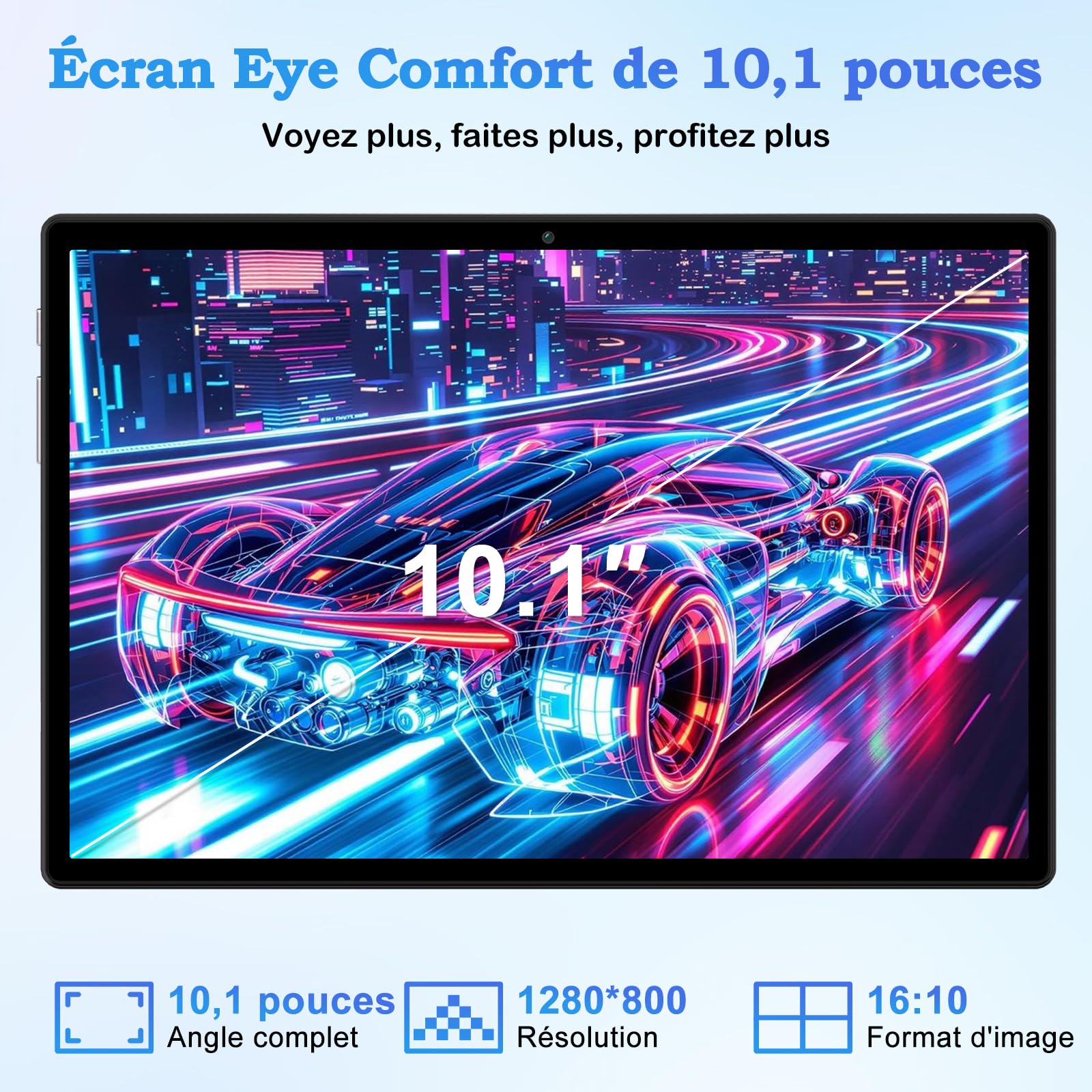 ZIOVO Tablet 10 Pollici Android 15,30GB RAM+128GB ROM(TF 1TB),5G WiFi Tablets,Octa-Core 2.0 GHz/Gemini AI/Widevine L1/8000 mAh/Bluetooth 5.0/GPS/Face ID/2 in 1 Tablet con Tastiera e Mouse-Nero