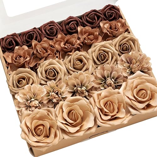 Miniatura 6 de Ling's moment - Juego de flores artificiales para manualidades, ramos de boda, centros de mesa, arreglos de novia, fiestas y decoración del hogar