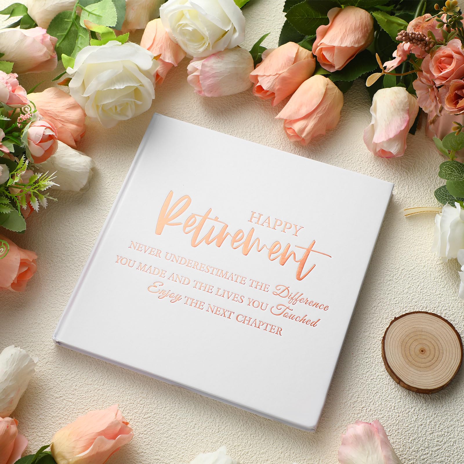 Gästebuch für den Ruhestand mit 2 Markern, 21,6 cm, quadratisch, Hardcover, blanko, Gästebuch, Happy Retirement, Partyzubehör, Ruhestand, Geschenke für Frauen und Männer, Party-Dekorationen,