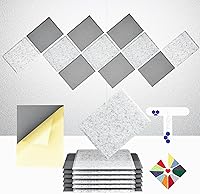 Vista 42 de Paneles acústicos autoadhesivos [390 lbs/yd³ de ultra-alta densidad], panel absorbente de sonido de 2ª generación, panel de sonido de nivel