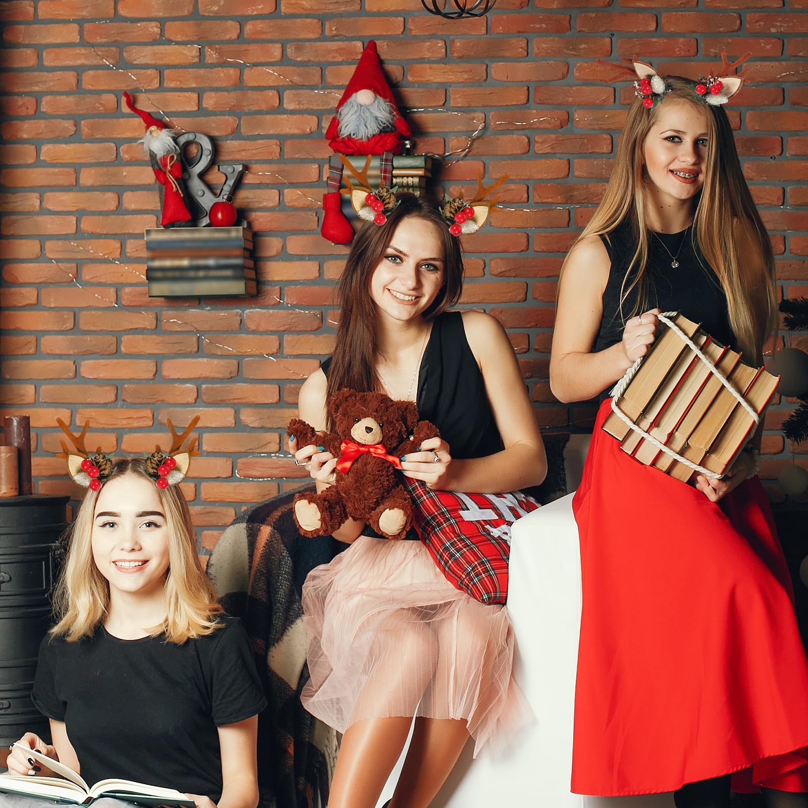 Świąteczny róg jelenia, modna biżuteria, Boże Narodzenie, szpilka do włosów, poroże, róg jelenia, spinka do włosów, dla pary, na Boże Narodzenie, kreatywne akcesoria do włosów, biżuteria z łosia
