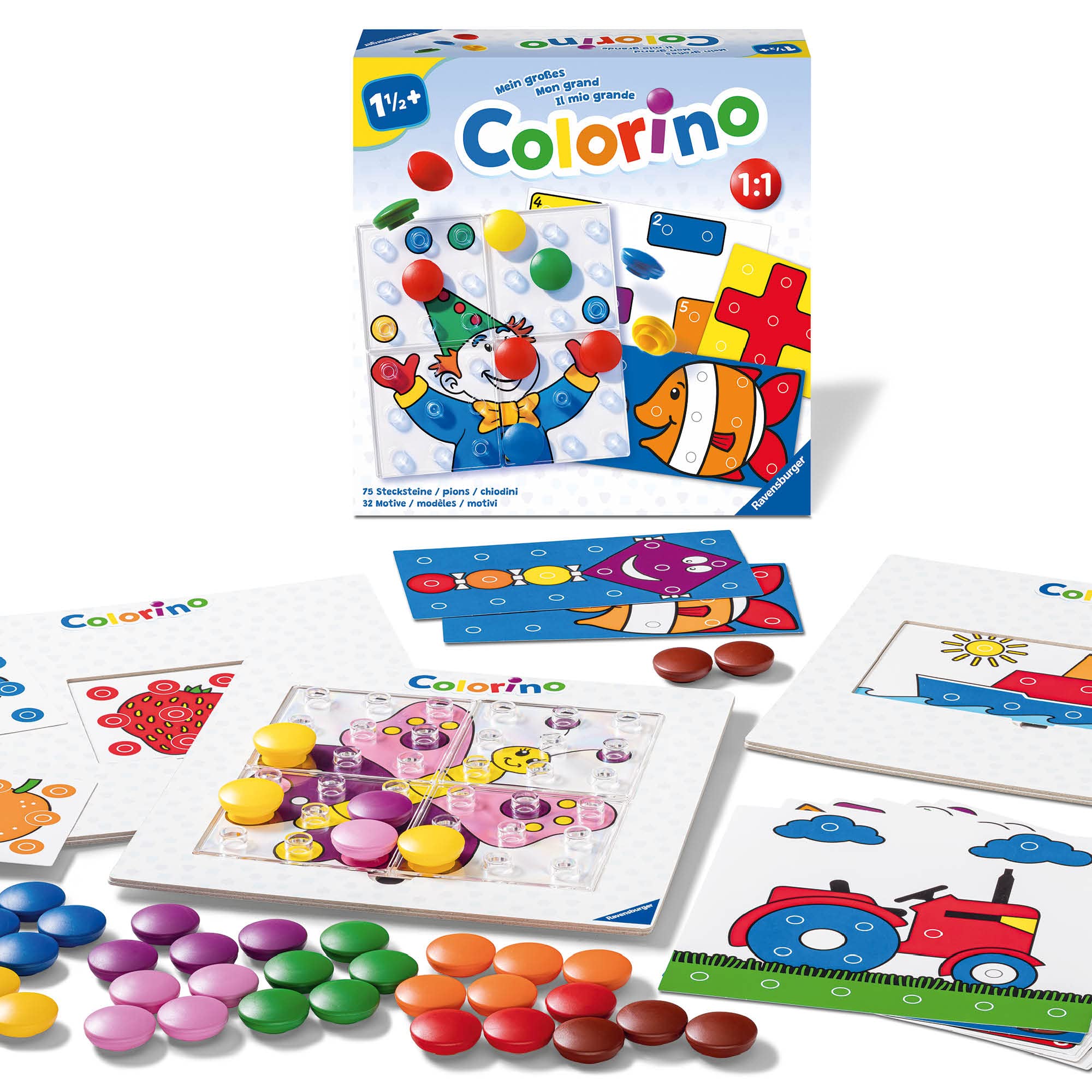 Ravensburger 20959 Mein großes Colorino, Mitwachsendes Lernspiel - So Wird Farben Lernen zum Kinderspiel - Der Spieleklassiker für Kinder ab 1,5 Jahren