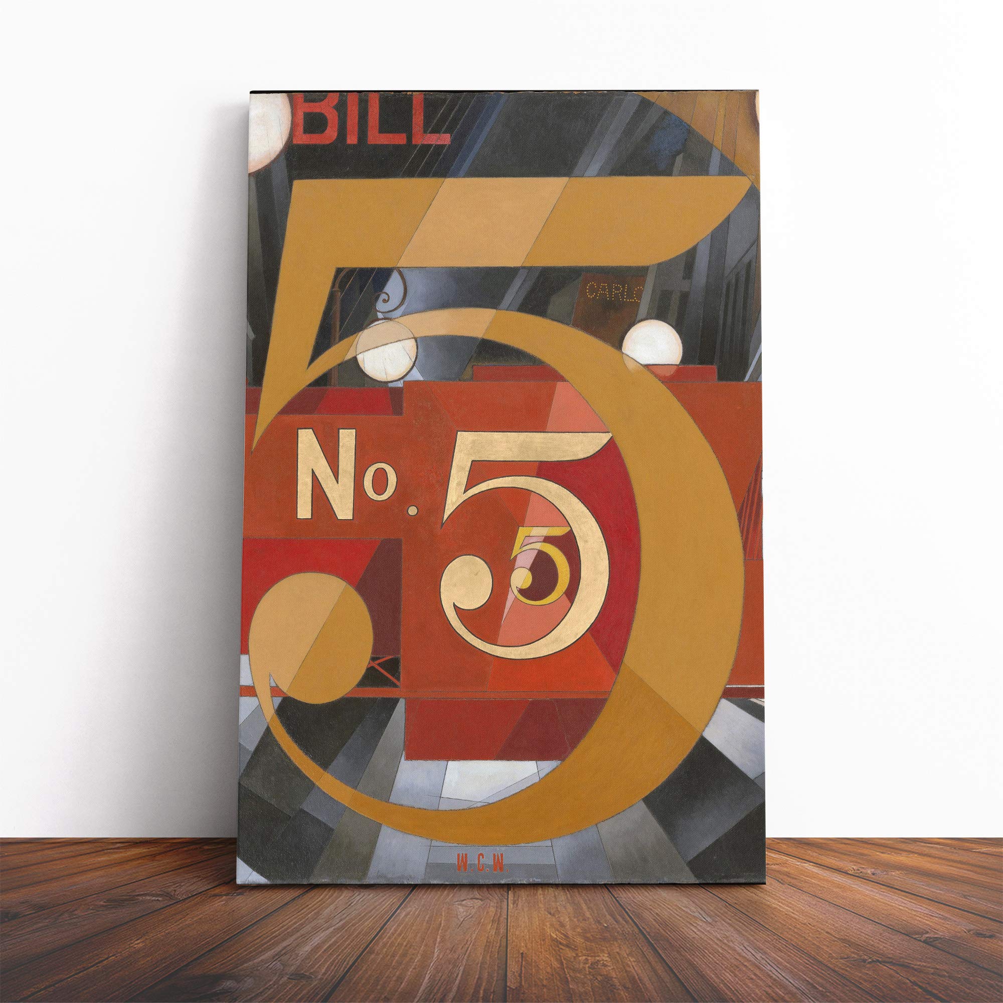 Charles Demuth No. 5 Canvas Print | Gallery Wrapped 30mm Frame Wall Art | 20x14 inches | Ready to Hang | Modern Picture | Living Room Bedroom Lounge Office
