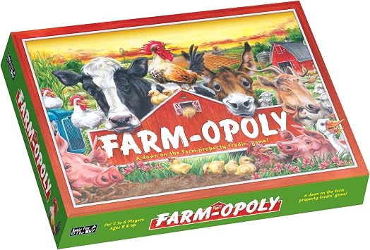 Late for the Sky Farm-Opoly - Family Board Game for Kids and Adults