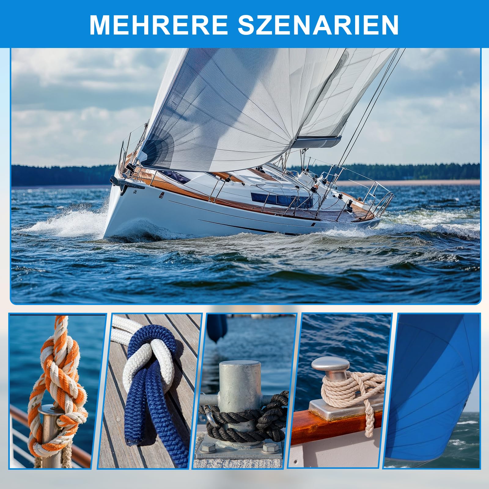 9-Teiliges Seil-Spleißwerkzeug-Set, Seilspleiß-Set, Fid-Kit mit Edelstahl-Stranghalter Seilverbindungsset und Schwarzes Klebeband, Flechtnadeln für Geflochtene Seilverbindung Segeln Takelage Seilwinde