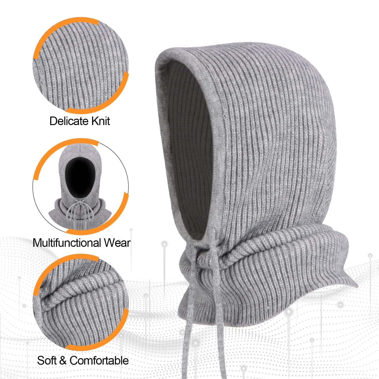 Pasamontañas para mujer, pasamontañas de invierno para mujer, pasamontañas para mujer, pasamontañas térmico, gorro, bufanda con capucha, máscara de esquí, gorro de esquí, exterior