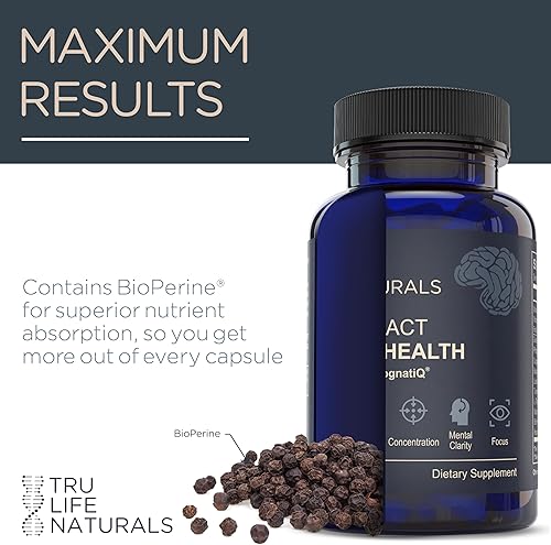 Miniatura 5 de NEUROACT - Memoria de salud cerebral, enfoque, concentración, claridad mental con CognatiQ, vitamina B3 y B6  Maneja el estrés y eleva el estado de