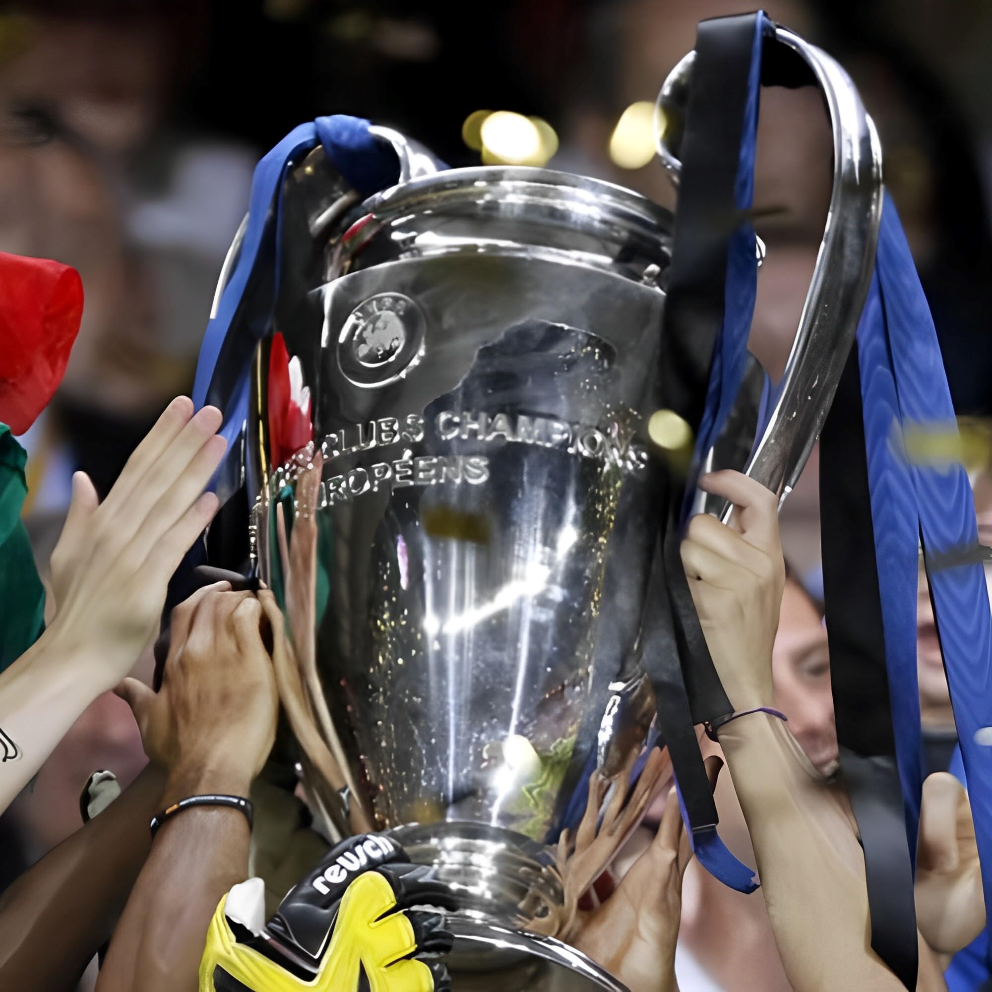 Trophée des Champions d'europe De Football Trophées De Football Objets De Collection De Fans Décorations De Bureau À Domicile De Bar,16cm/6.3in