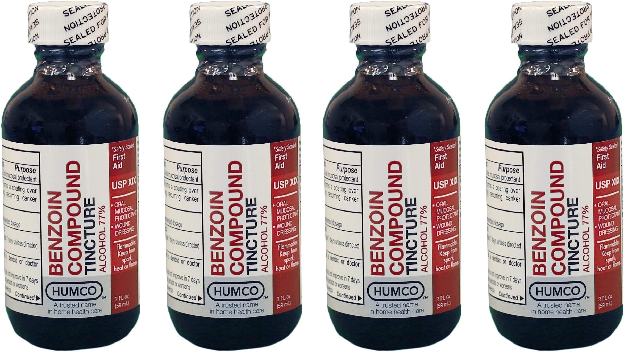 Humco 24392001 Benzoin Compound Tincture, USP, 2 oz. (4 Pack)