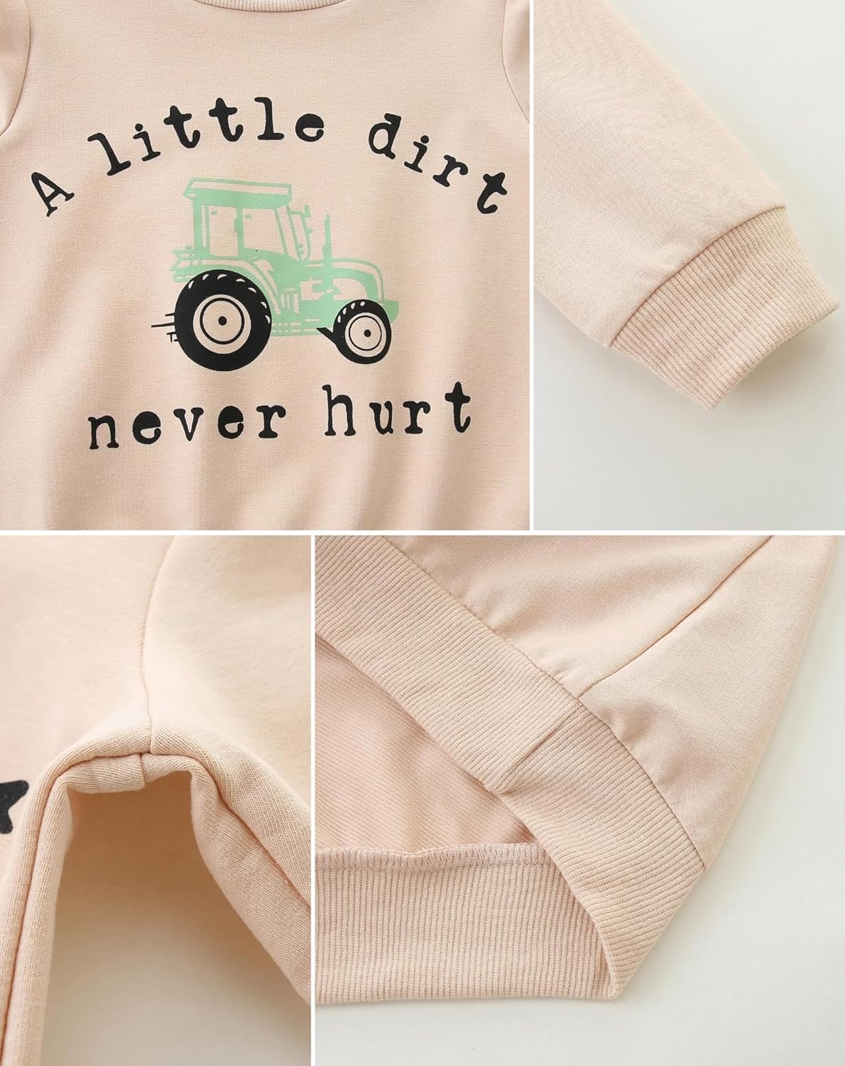 Toddler Baby Boy Clothes Long Sleeve Crewneck Sweatshirt with Pants Spring Fall Winter Outfits - Image 4