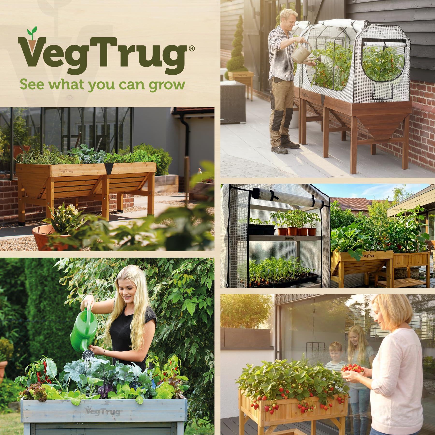 VegTrug RLMDVT 2239 Doublure de Rechange Noir Taille M M Naturel