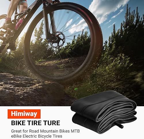 Miniatura 7 de Himiway Tubos de bicicleta de neumático grueso de 20 pulgadas26 pulgadas, 2026 x 4.04.90 AV33 mm, tubo interior de repuesto de goma butílica premium