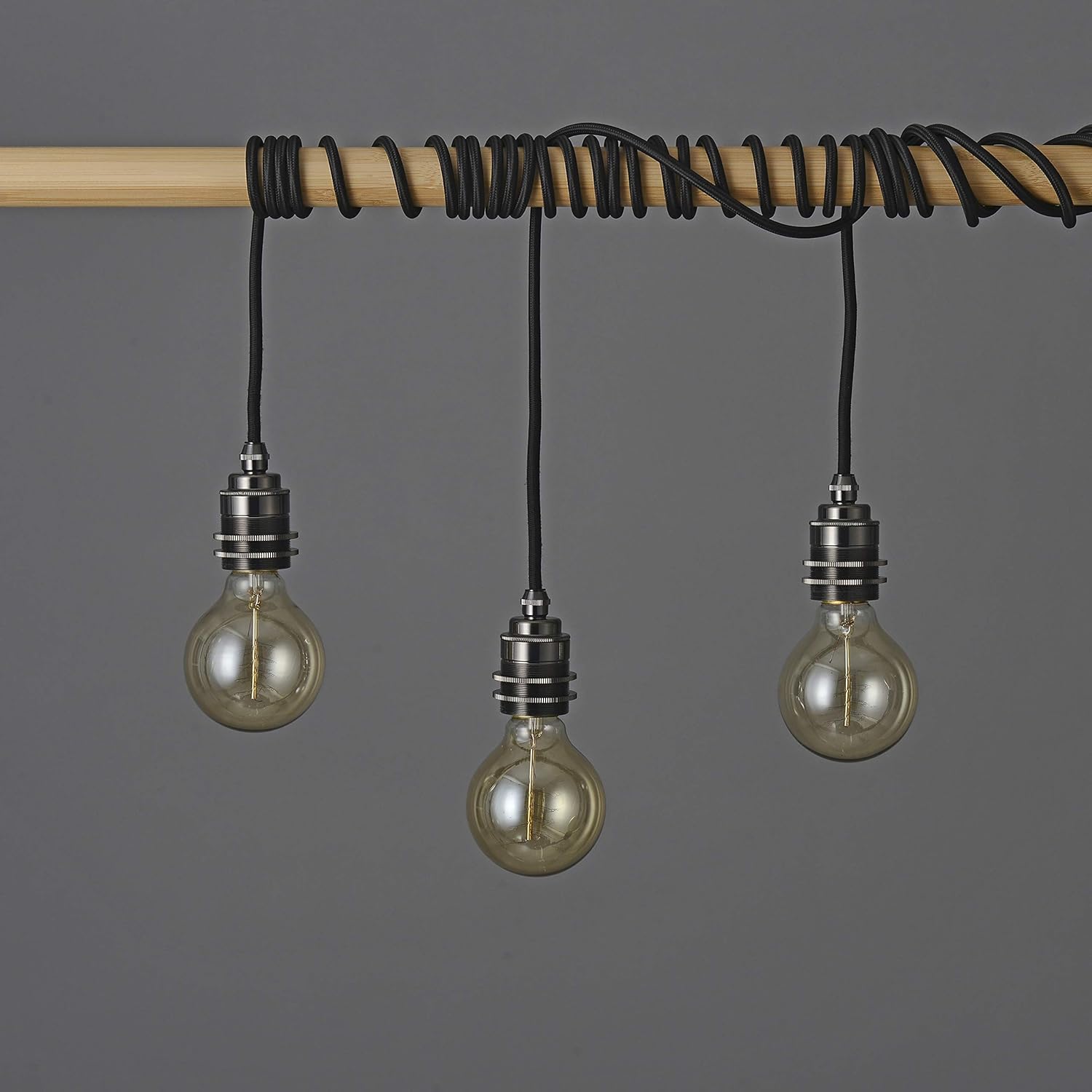 BRIGHTTIA Portable Plug-in Pendant Light with Gunmetal Black Brass Shade-Ready Socket for Apartment Decor - Plug & Play with 15Ft Cord & Plug - No Wiring Needed (BP0001-1GMP)