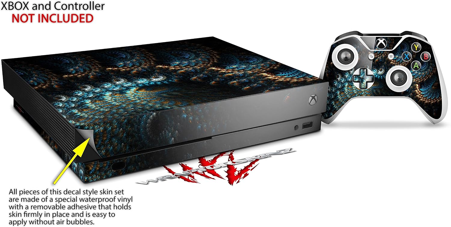 Skin Wrap Compatible with Xbox One X Console and Controller Coral Reef