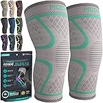 Modvel Compression Knee Brace for Women & Men, 2-Pack Knee Brace for Running Knee Pain, Knee Support Compression Sleeve, Workout Sports Knee Braces for Meniscus Tear, ACL & Arthritis Pain Relief
