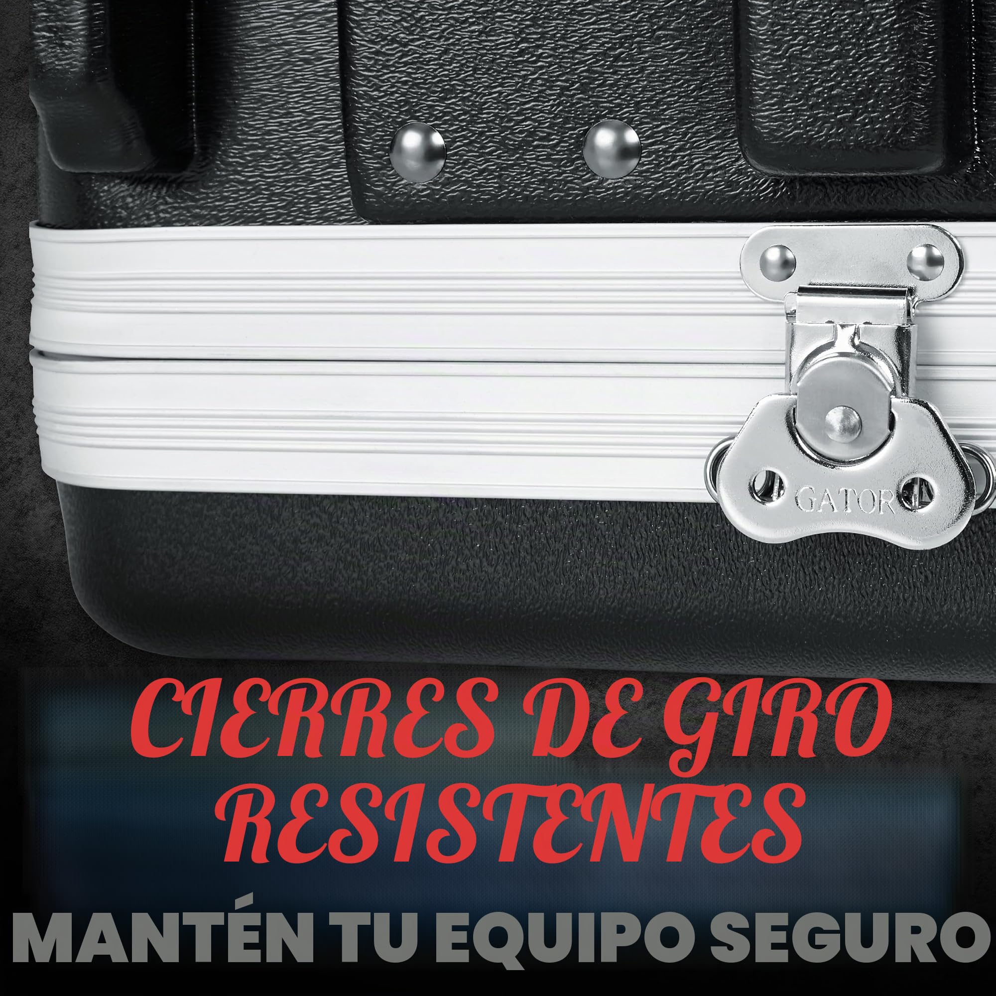 Gator 2U 36,2 cm de Profundidad de Polietileno Moldeado Delantero con Ruedas y estantes/raíles Trasera, Estante Corto, 2 U