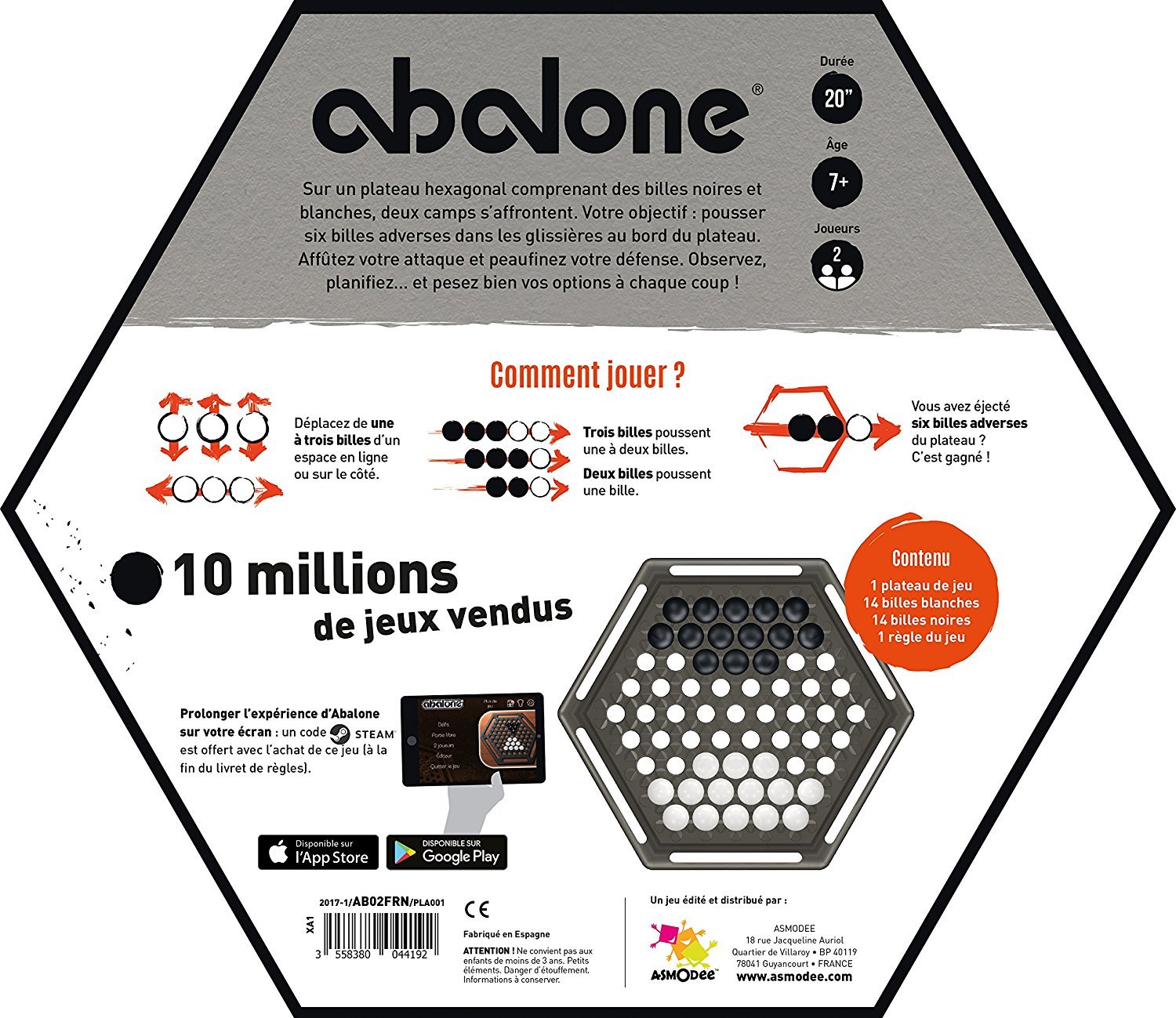 Asmodee - AB02FRN - Abalone - New Edition Party Game (French Language), Black, Norme - Image 4