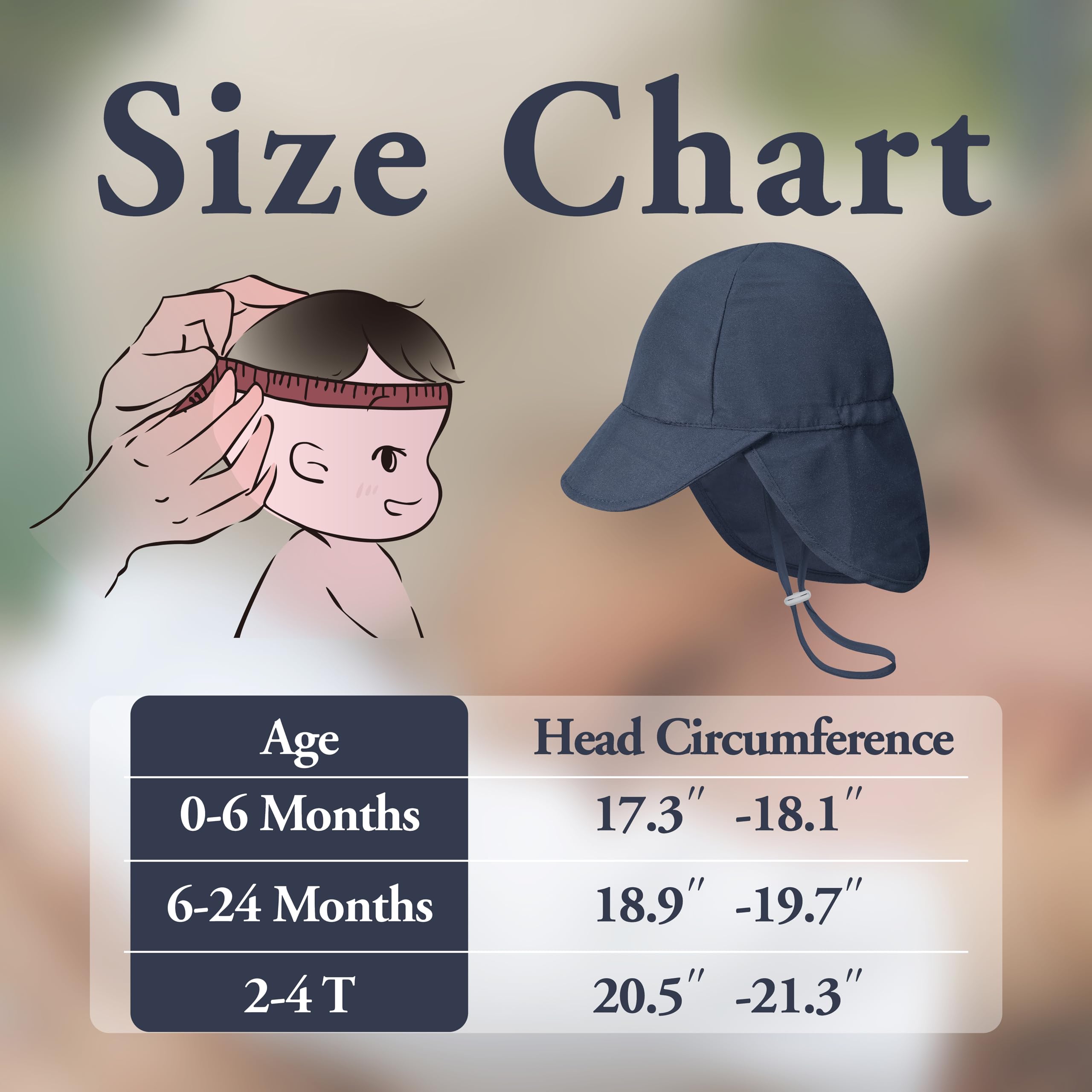 ECOSUMA 2 Pack Baby Beach Hats 6-12 Months,12-24 Months Gray/Navy