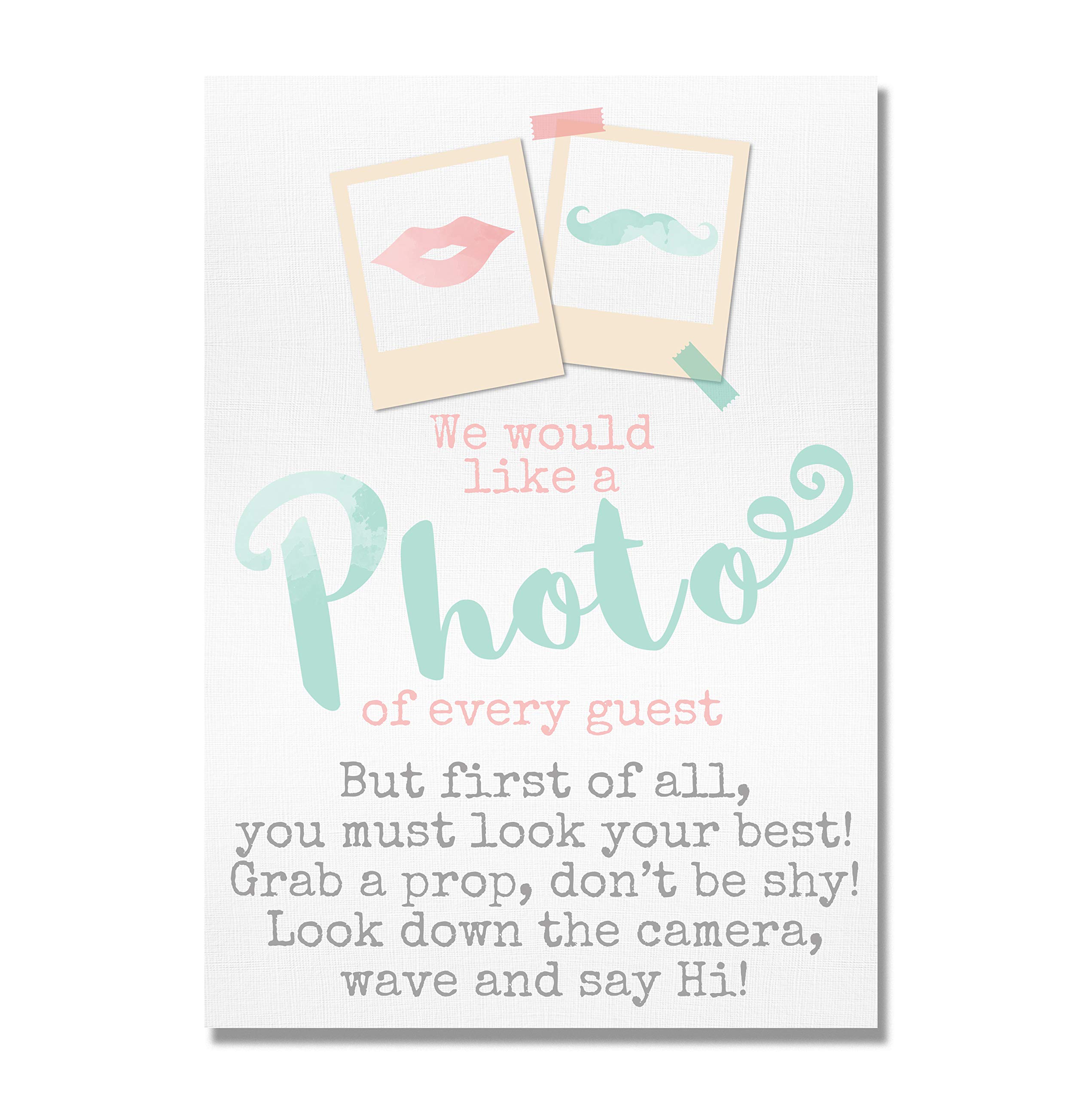 Pretty Photo Booth Table Sign For Wedding and Party Props (UU)