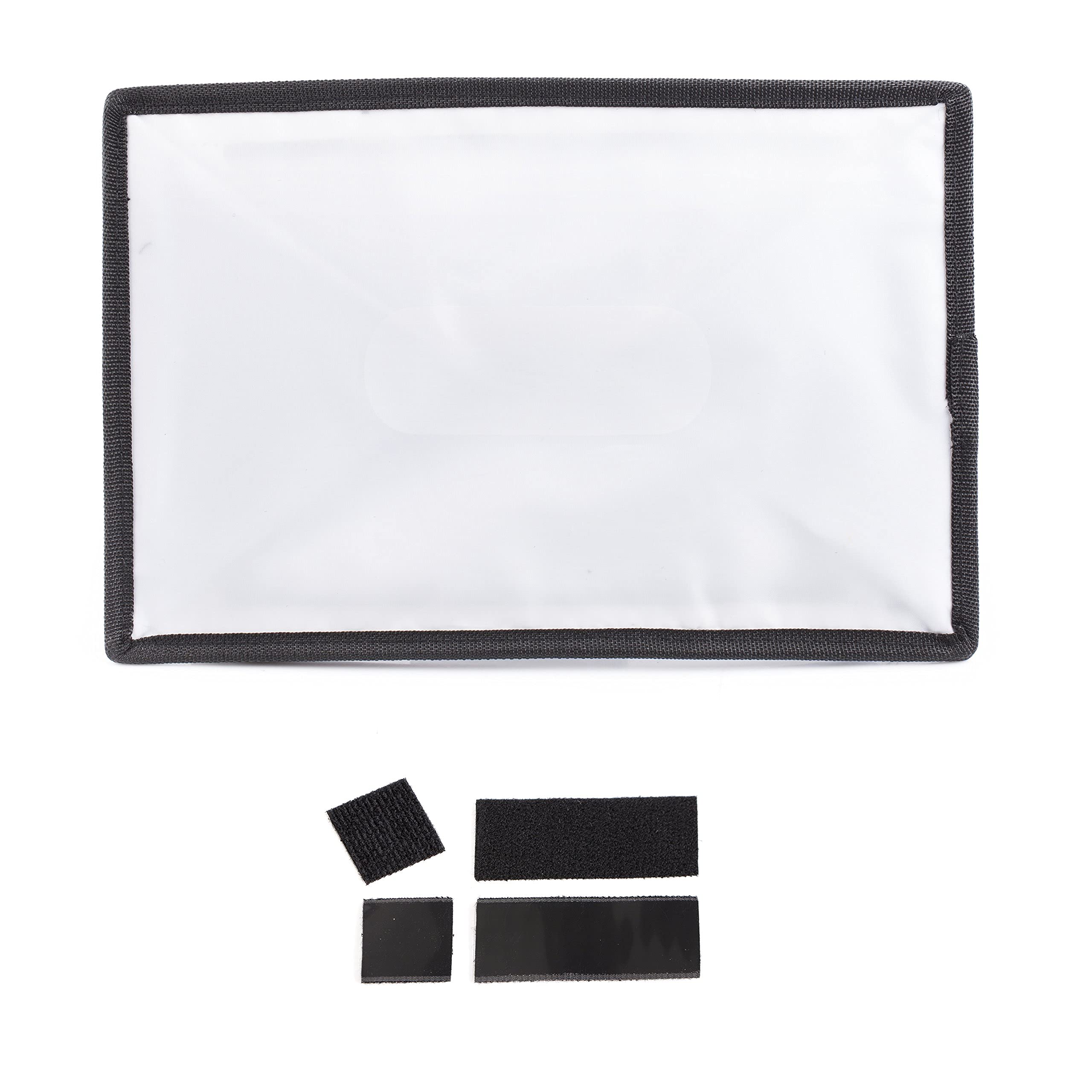 Movo MP-LB5 8x12 Speedlight Fabric Flash Softbox Diffuser with Roll-Up Windows for Fill Light, Bounce Control - Universal Design Fits Most Flashes