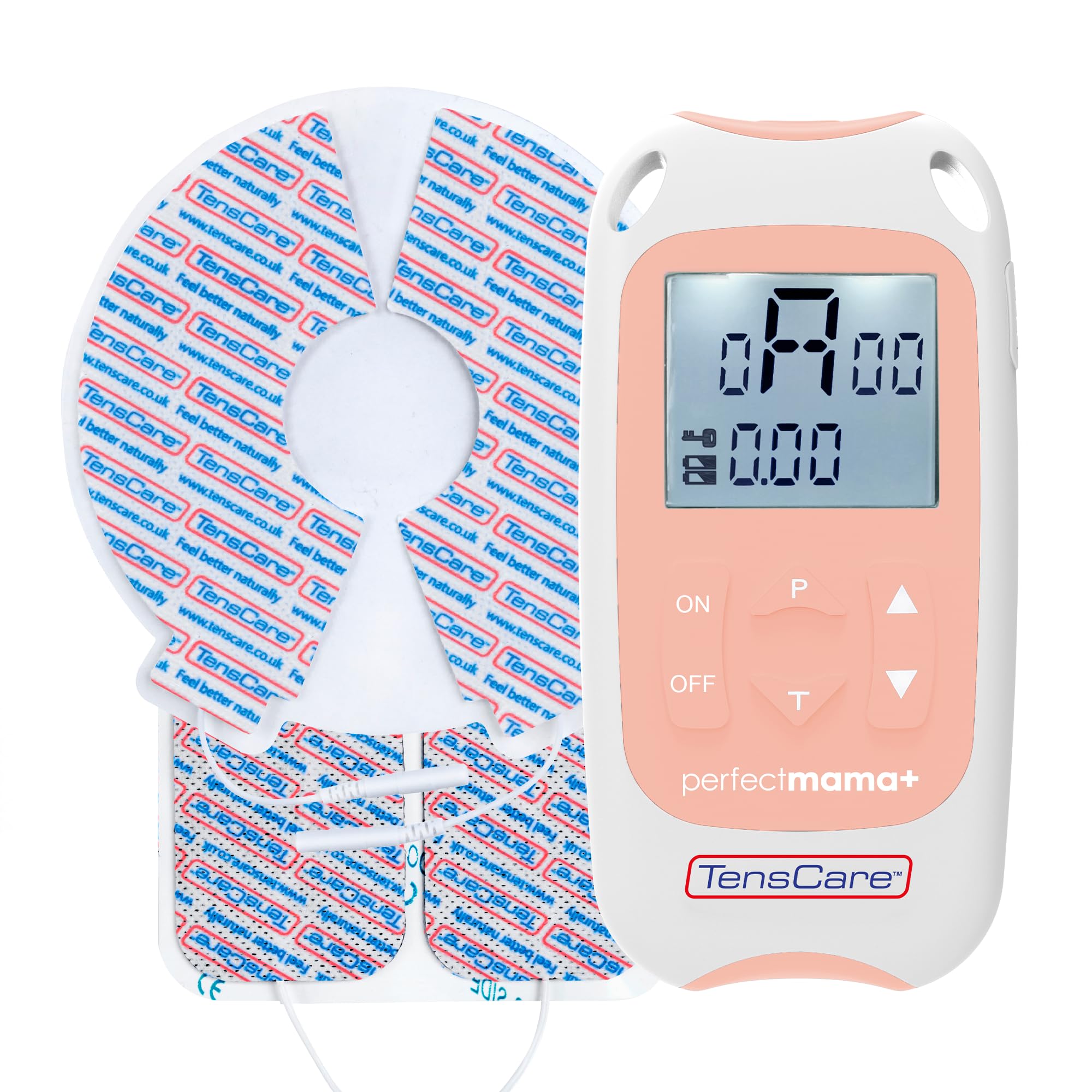 TensCare Perfect Mama+ | Soulagement Naturel Sans Médicaments pour l’Accouchement | TENS avec Minuteur de Contractions et Électrodes d’Allaitement