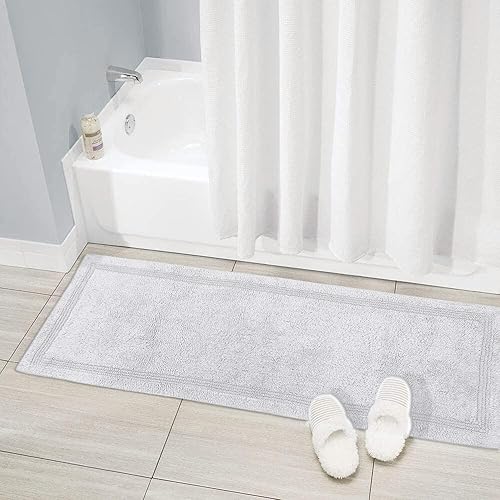 Miniatura 21 de WOVEN ST. Alfombra de baño de algodón con mechones Alfombra de área para spa, tocador, ducha, baños principales Textiles absorbentes de agua