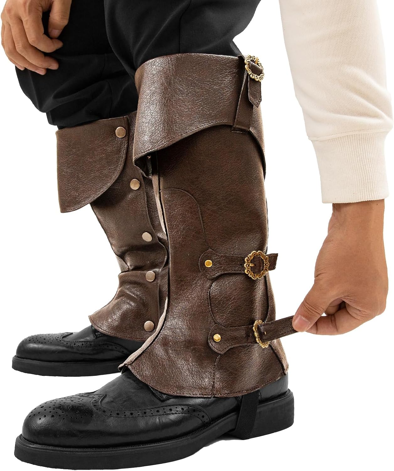 Medieval Pirate Boot Cover Men - Renaissance Pirate Boot Covers Cosplay Accessories Gothic Halloween Costume