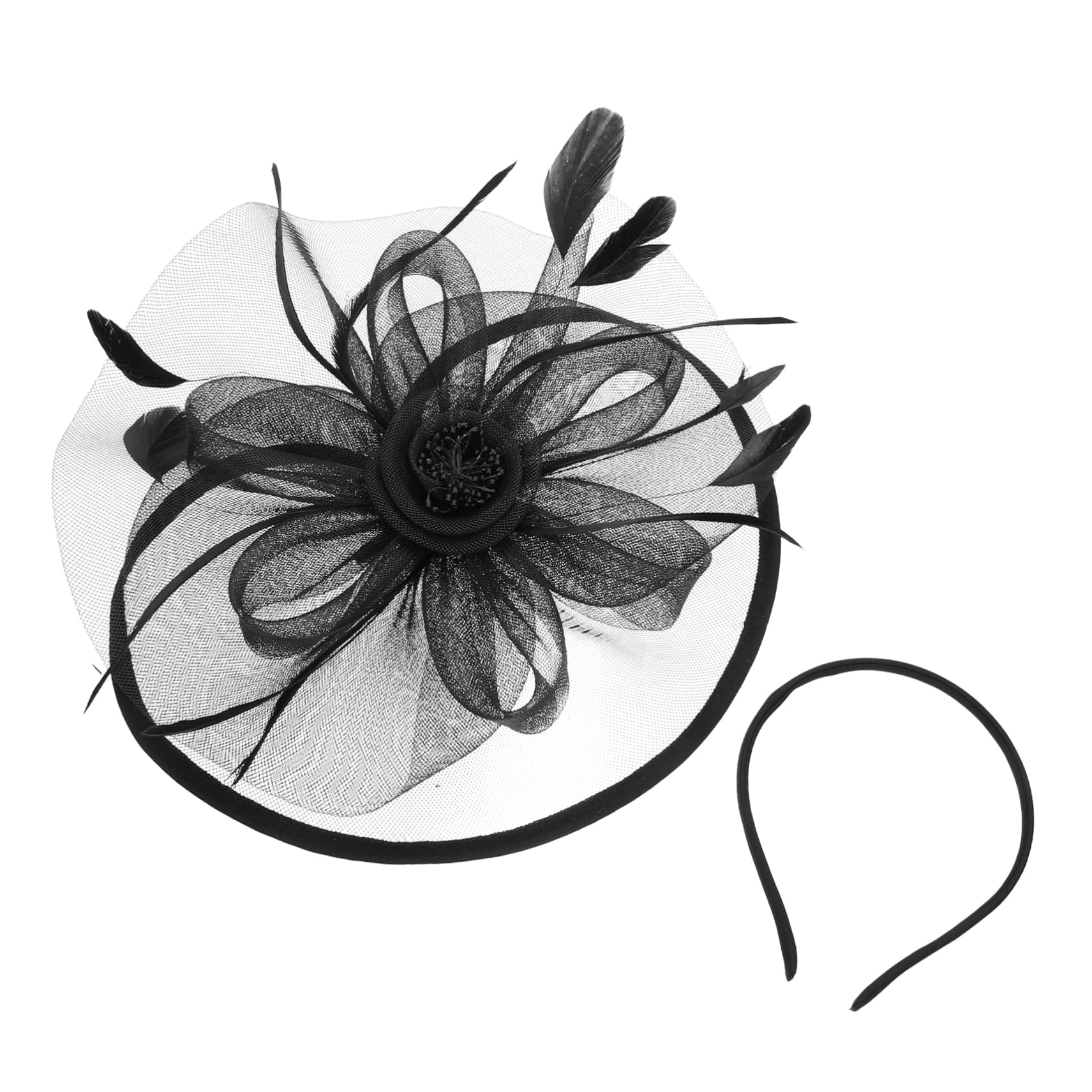 LALAFINA 4pezzi Fascinator Vintage Cerimonie Cappello per Matrimoni Tea Party e Speciali Accessori per