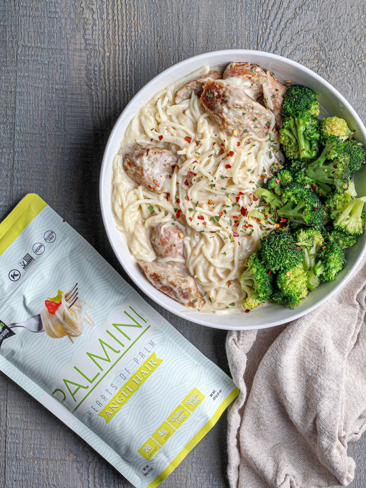 Palmini Low Carb Angel Hair 4g of Carbs As Seen On Shark Tank Hearts of Palm Pasta (12