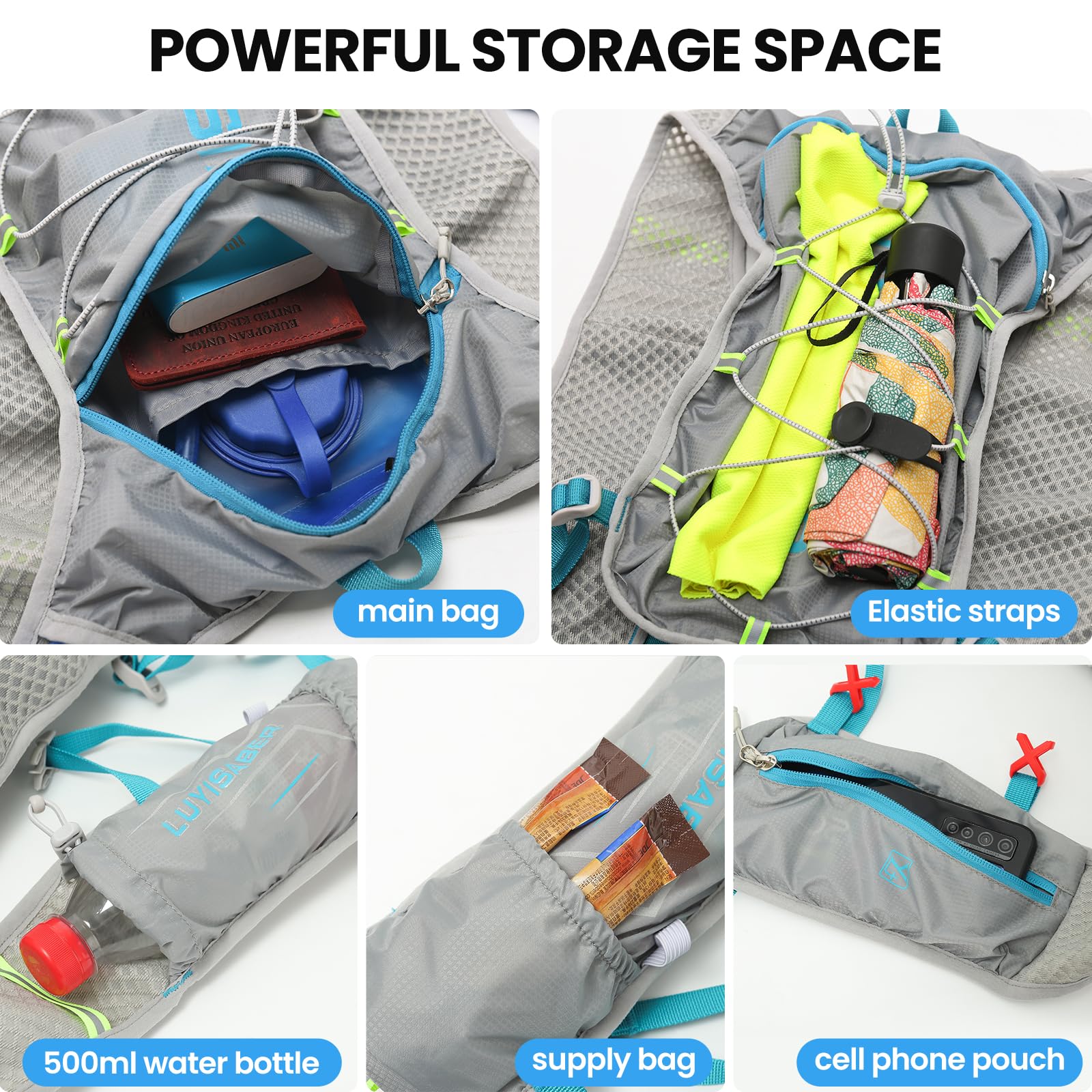 Running Vest Hydration Vest Lightweight Insulated Backpack for Marathon, Hiking, Outdoor Trail, Cycling, Men's and Women's Hydration Vest ?Purple?