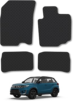 Suzuki Vitara 2015+ 3mm Rubber Car Mats | Tailored Fit Durable Floor Mats Full Coverage Protection Waterproof Accessories Easy Clean Anti Slip Made in the UK