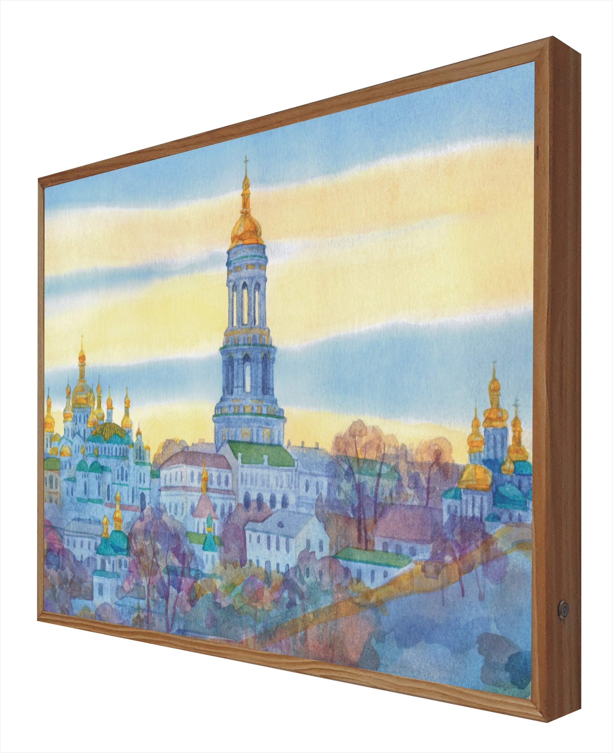 Cartel Vintage Iluminado con Luz Leds Kiev