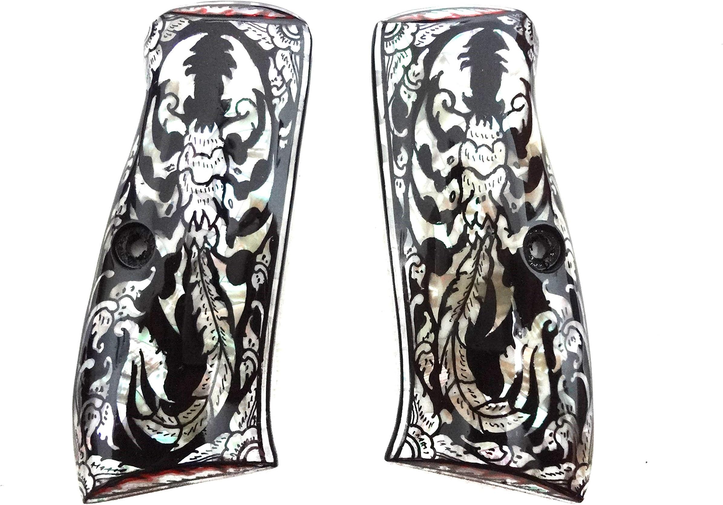 Mother of Pearl Inlay CZ 75b Grips Black Scorpion