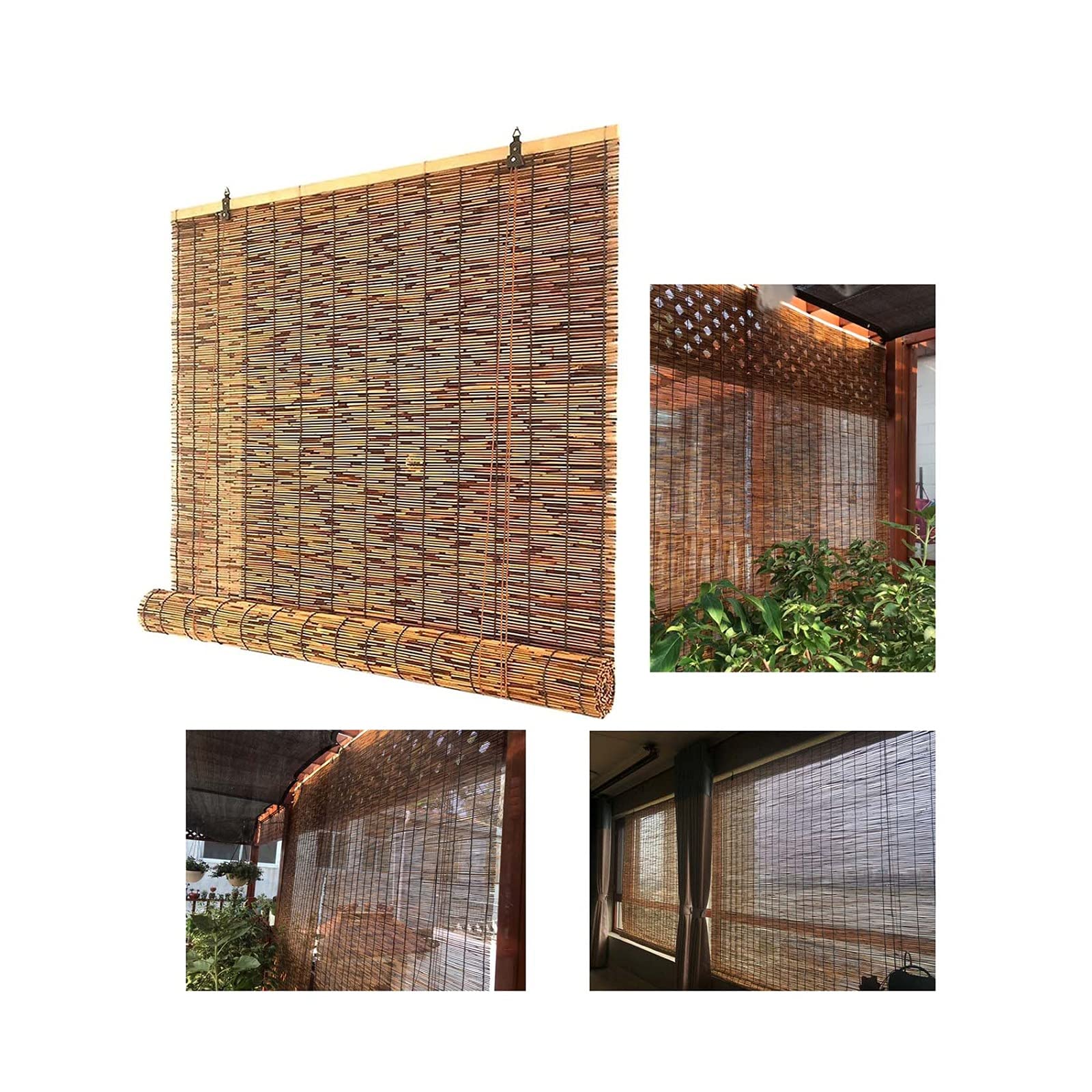 Store d'extérieur en roseau pour terrasse ombragée et pergola de jardin