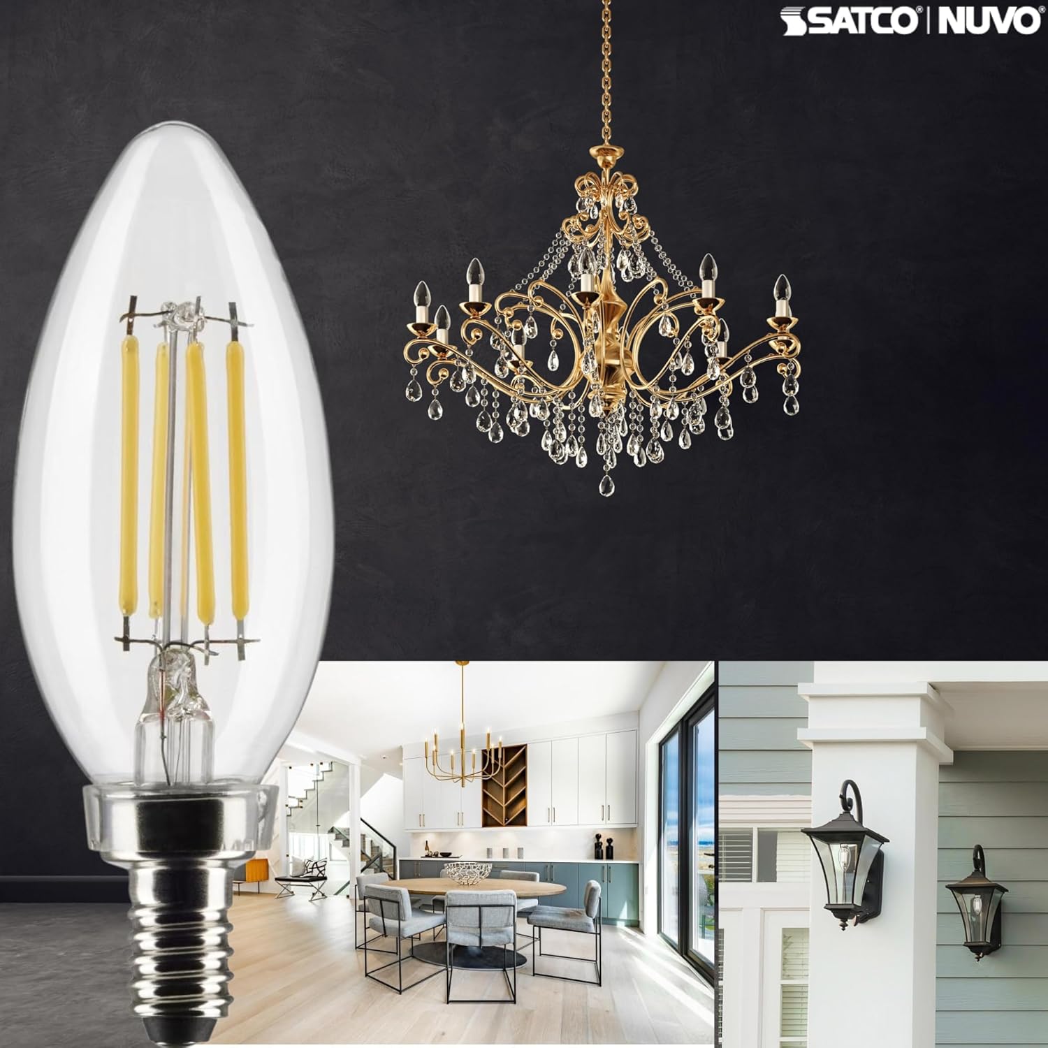 Satco S21265 4 Watt B11 LED Bulb - 3000K (2 Bulbs)