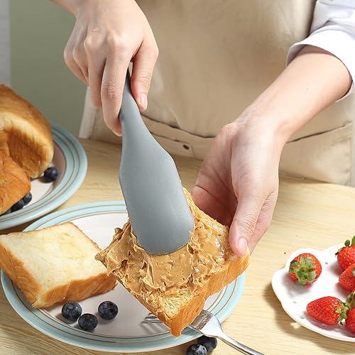 Miniatura 4 de To encounter Juego de 3 piezas de utensilios de cocina antiadherentes de silicona, espátula de silicona, estropajo resistente al calor para revolver