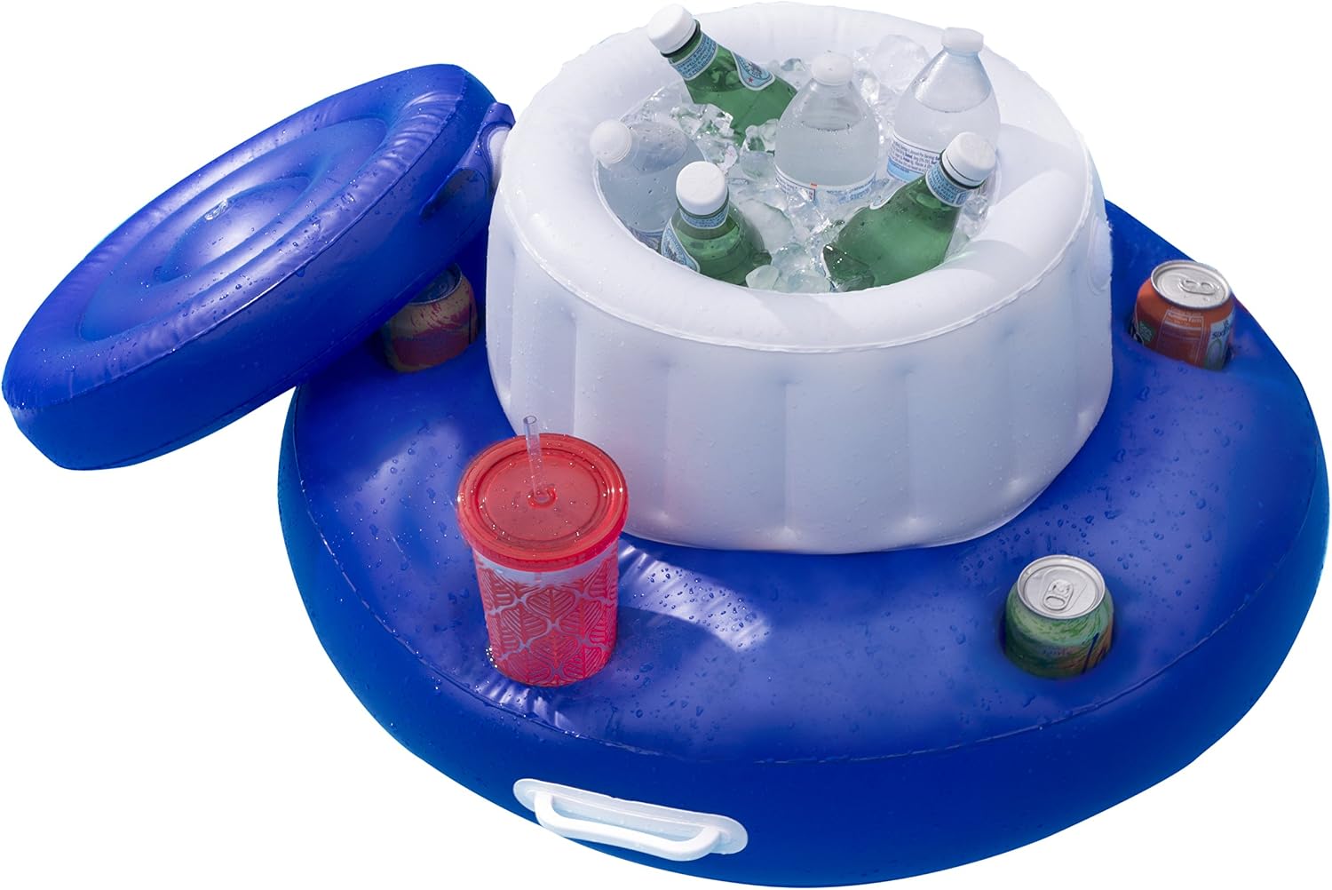 SUN Searcher Chill Out Inflatable Floating Cooler with 5 Beverage Holders