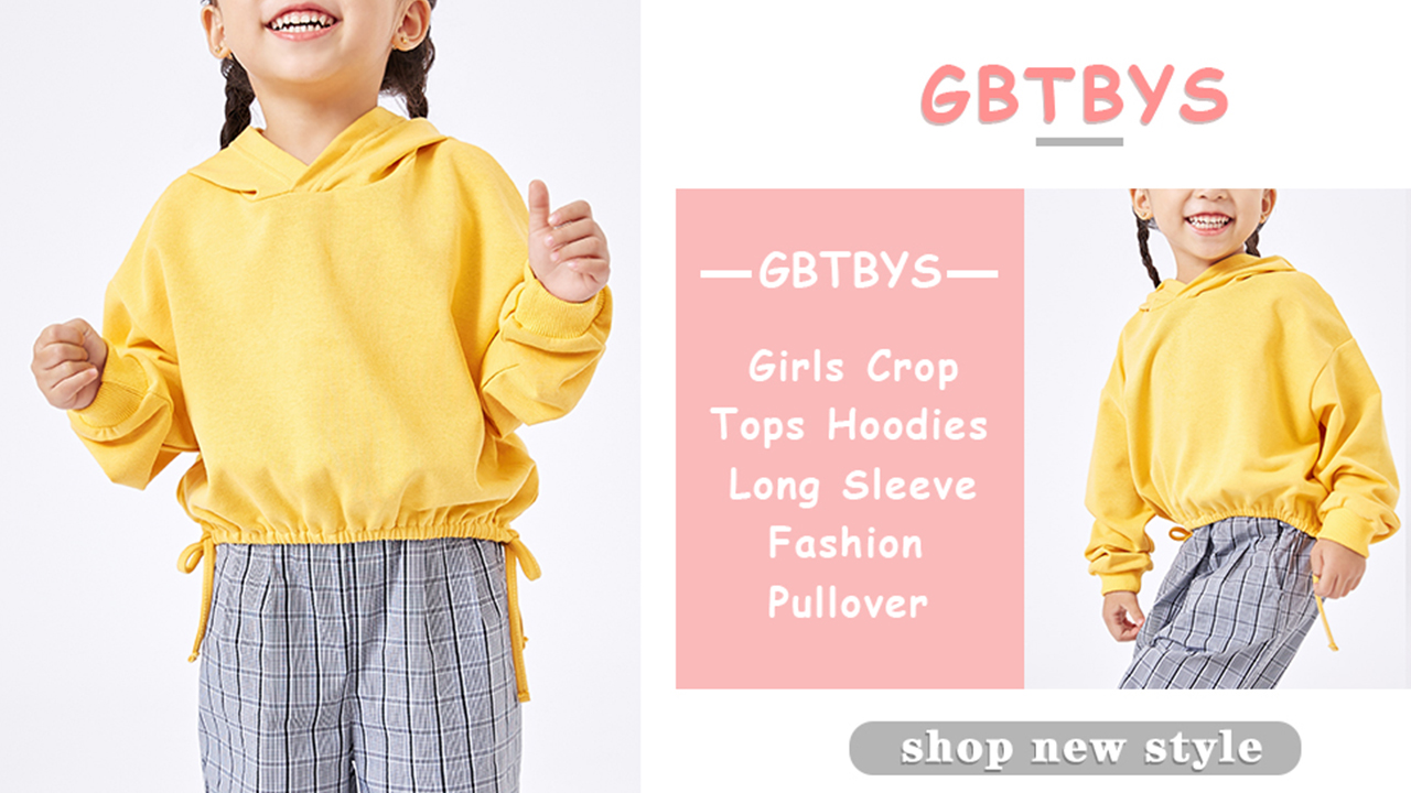 Amazon.com: GBTBYS Girls Crop Tops Hoodies Long Sleeve Cute