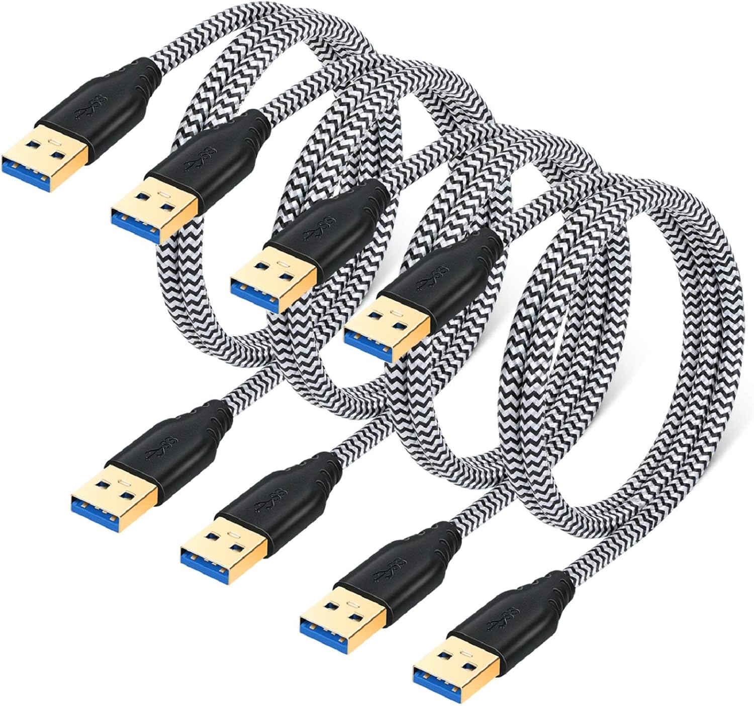 Besgoods 4Pack USB 3.0 A to A Cable 3FT USB to USB Male