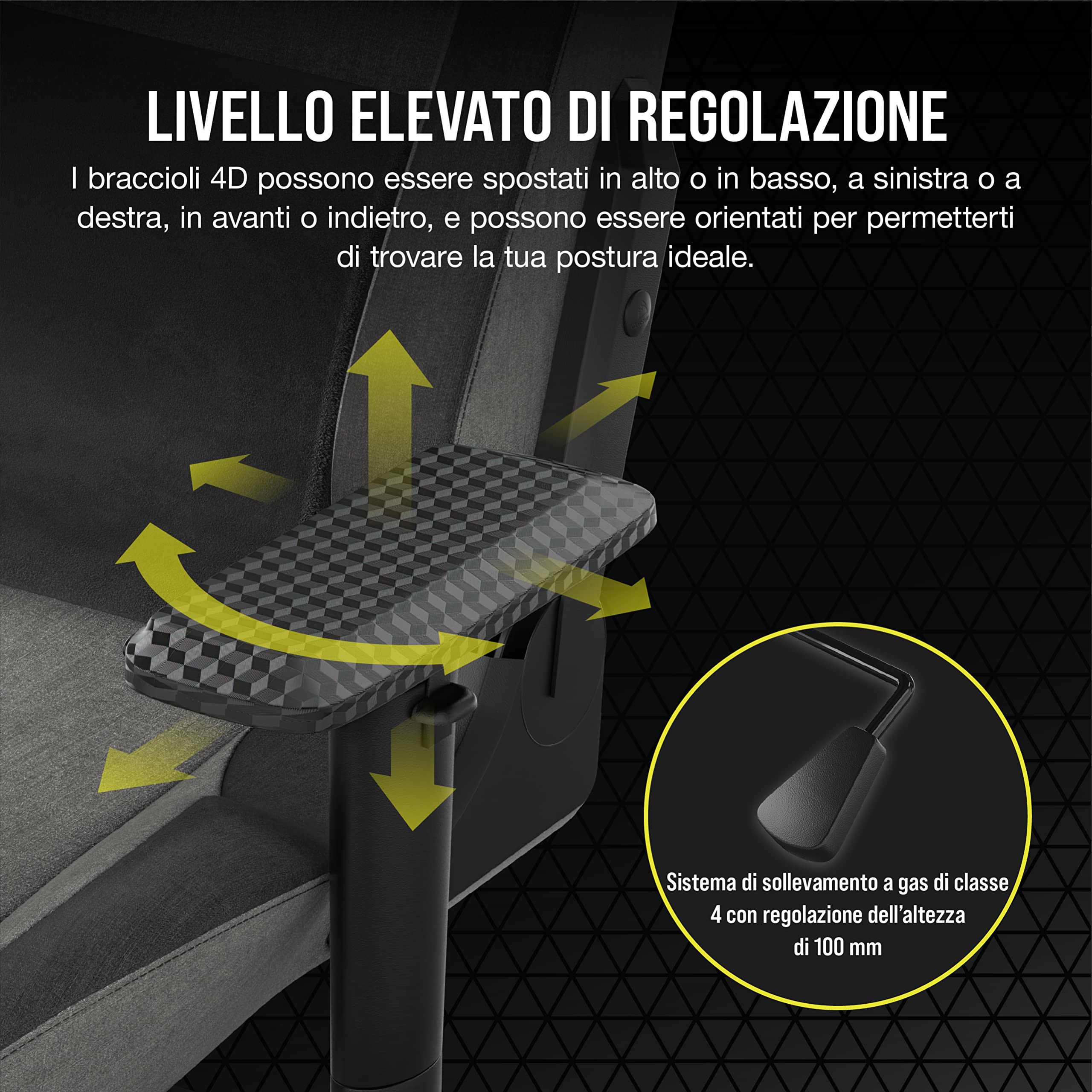 Corsair T3 RUSH Fabric (2023) Sedia da Gioco, Tessuto Esterno Morbido Traspirante, Cuscino Cervicale Regolabile e supporto Lombare in Memory Foam, Grigio/Carbone