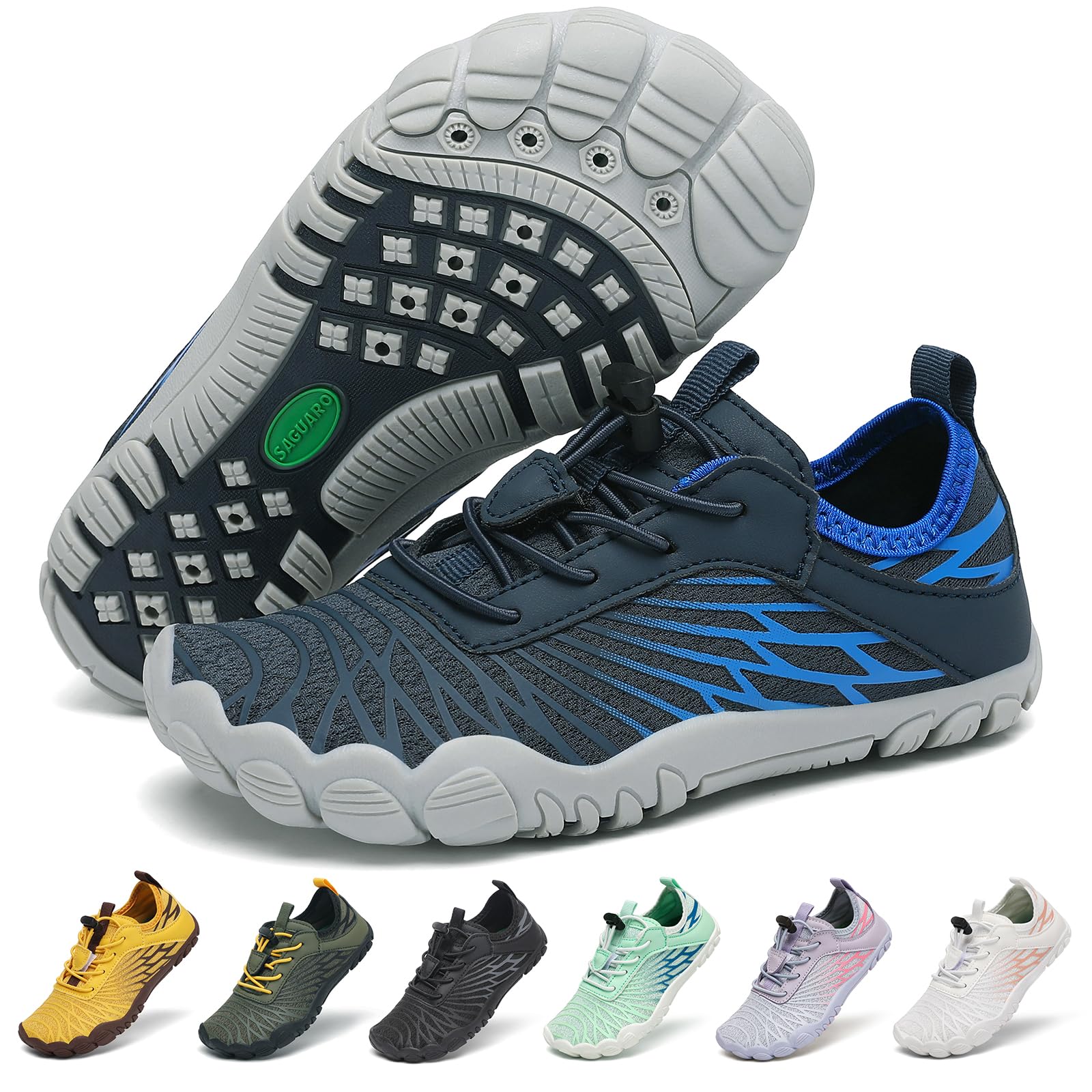 SAGUARO Zapatos descalzos para niños, de secado rápido, transpirables, con puntera ancha, talla 25-35