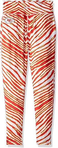 Miniatura 3 de Zubaz Leggings con estampado de cebra con licencia oficial de la NFL, color del equipo