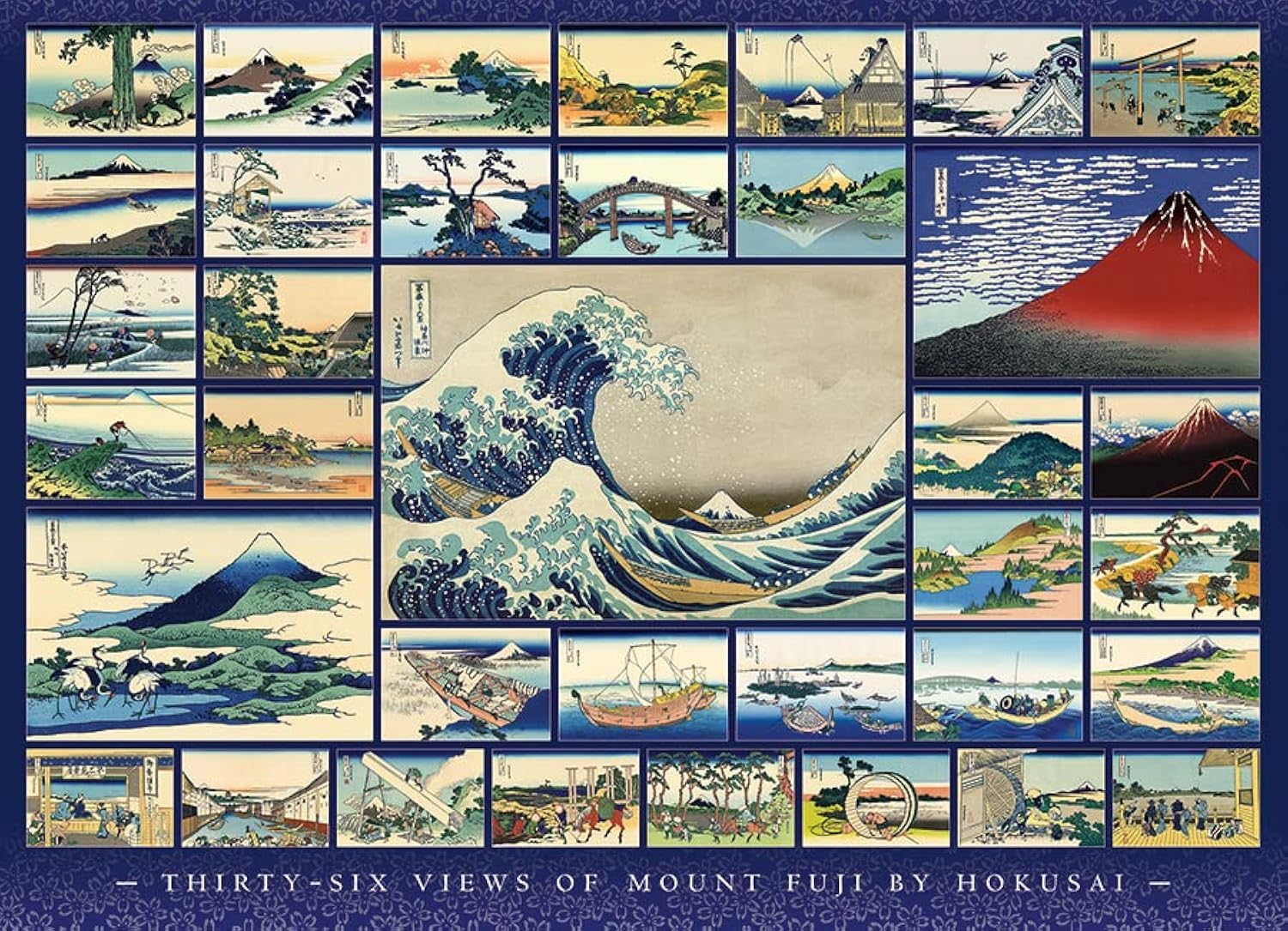Cobble Hill 1000 Piece Puzzle - Hokusai - Sample Poster Included, 1000 piezas, 26.625 x 19.25 pulgadas