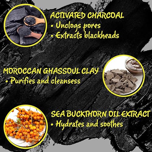 Miniatura 5 de Body Drench The Black Mask, mascarilla facial de refinación de poros, paquete de 2